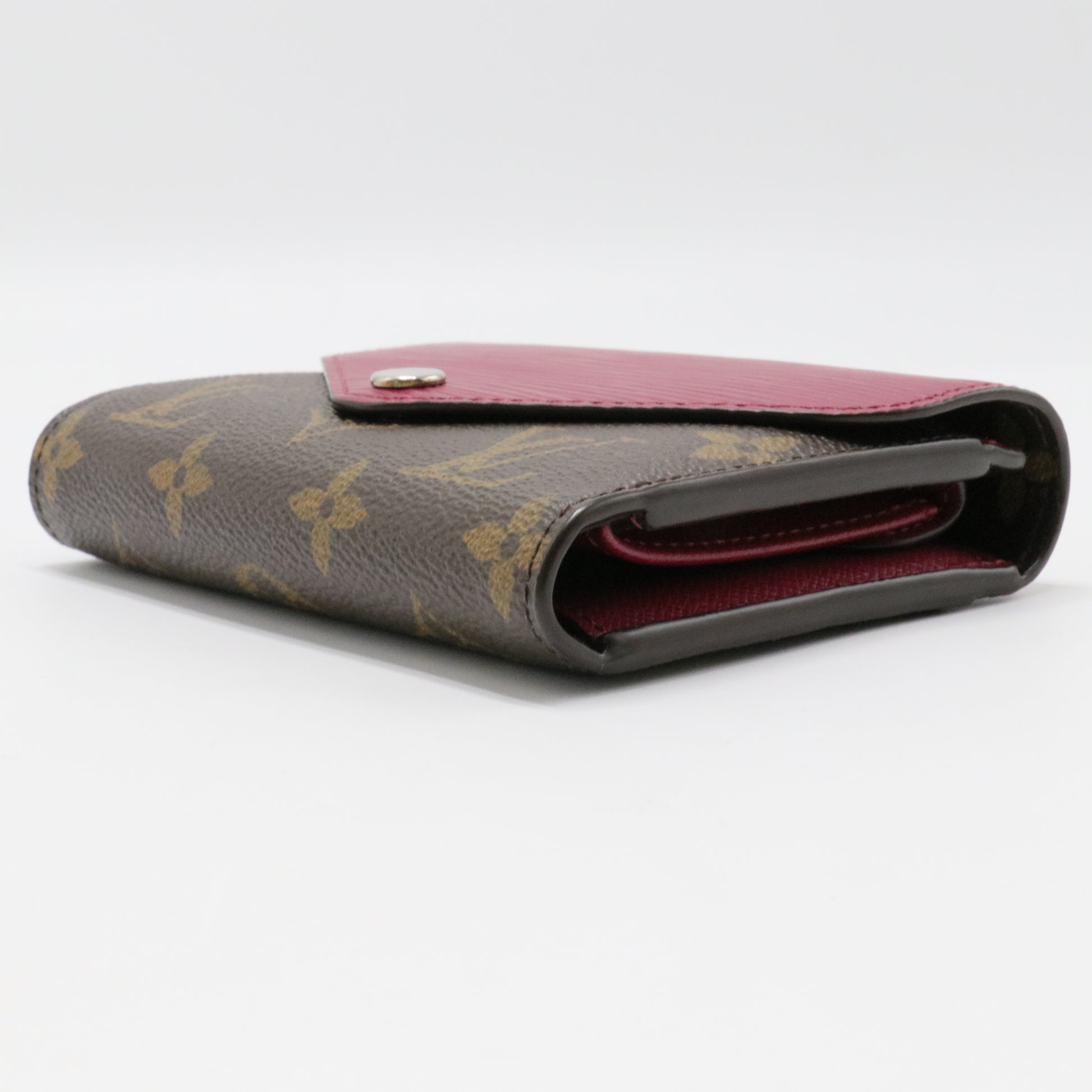 Marie-Lou Compact Wallet Monogram Canvas and Epi Leather