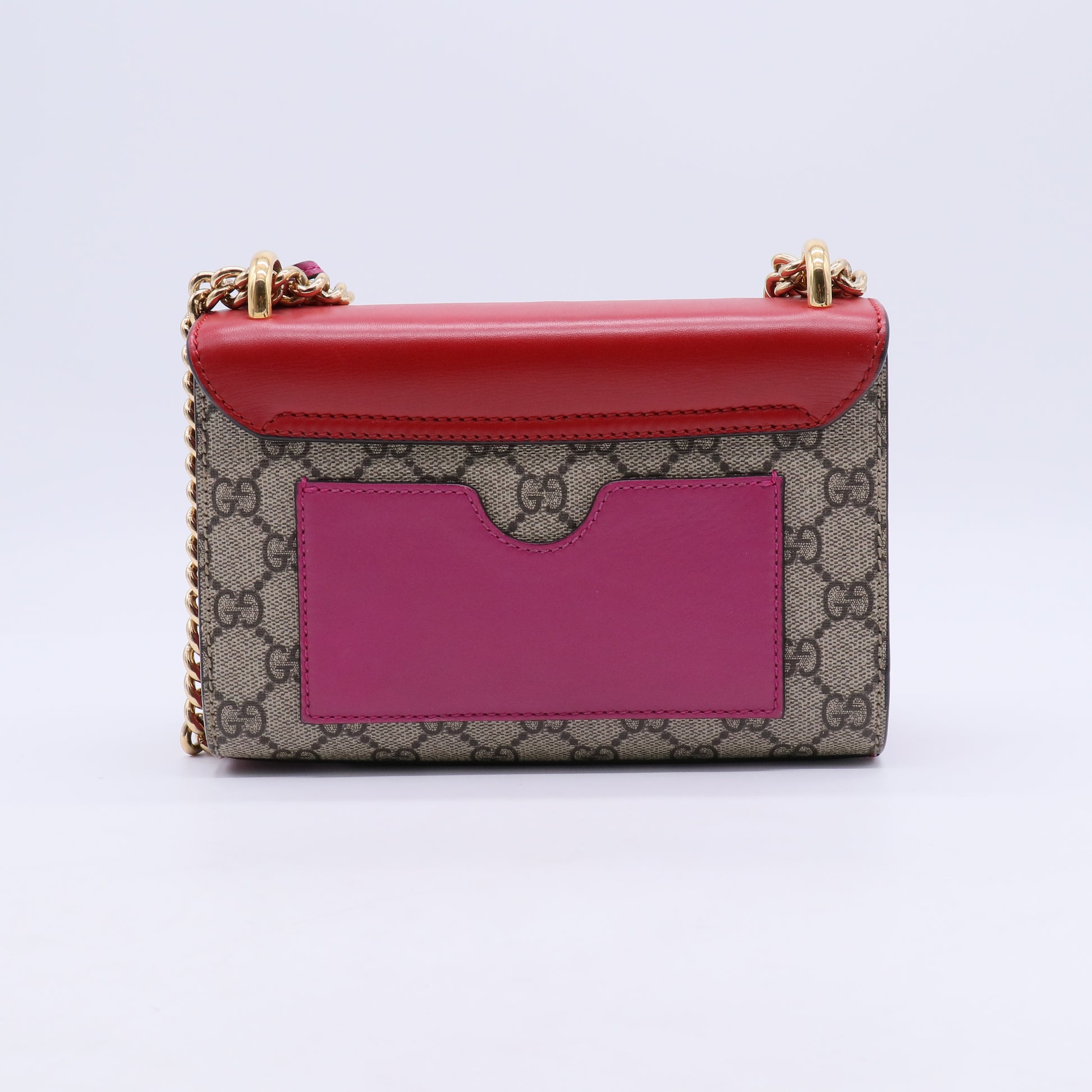 Supreme Monogram Calfskin Small Padlock Shoulder Bag Beige Hibiscus Red New Rosette B21739