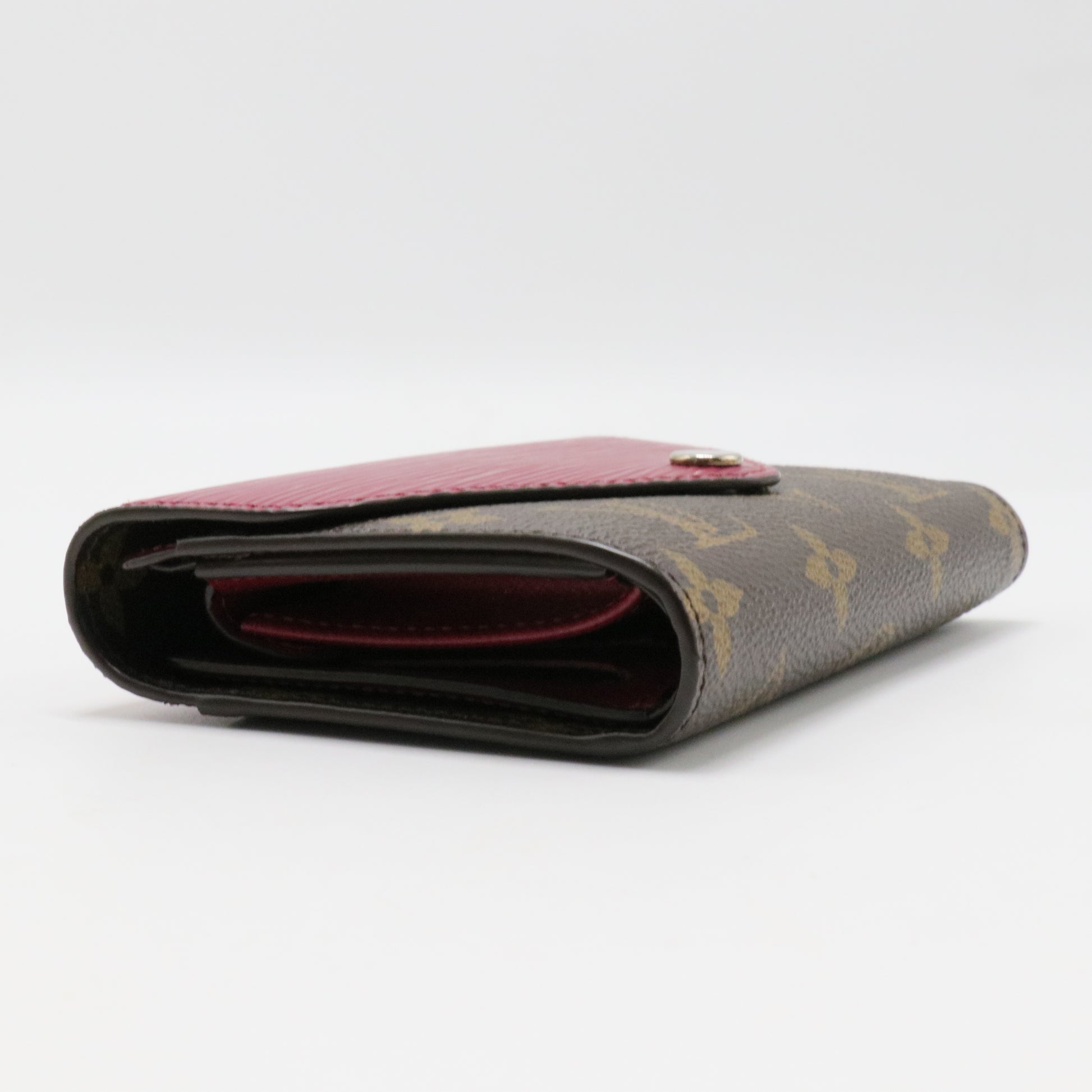 Marie-Lou Compact Wallet Monogram Canvas and Epi Leather
