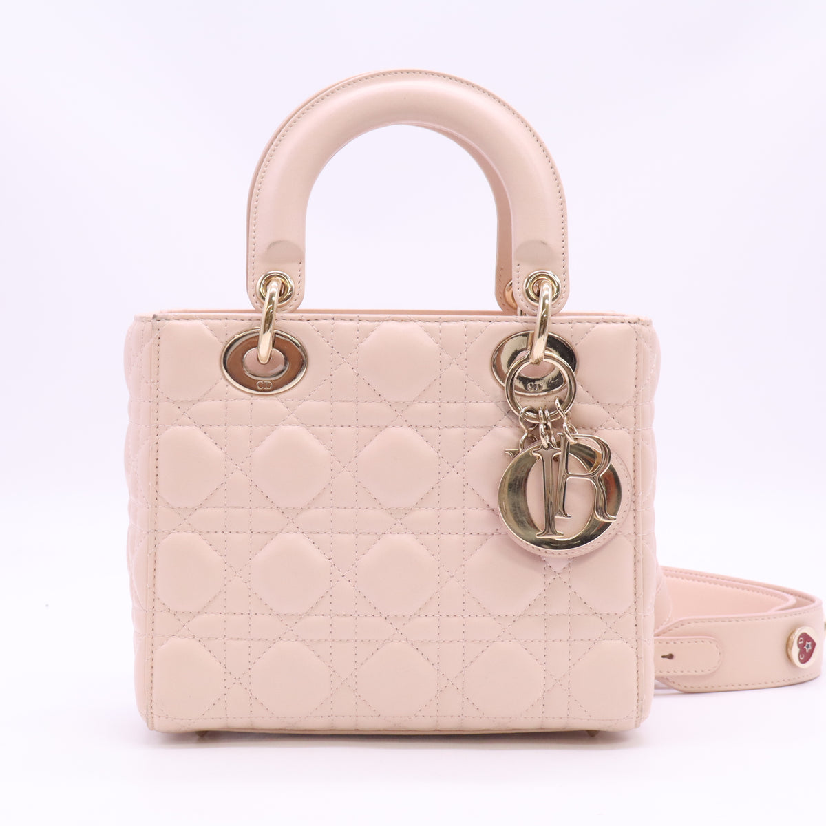 Christian Dior Lambskin Cannage Small My ABCDior Lady Dior Light Pink wins LDJ6639