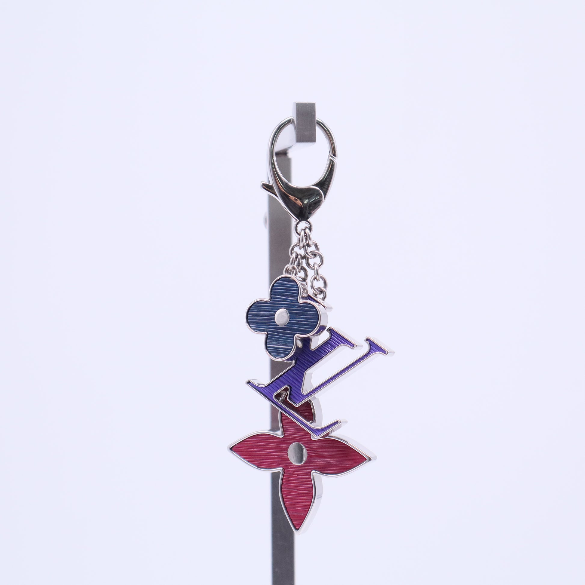 Indigo Fleur d'Epi Key Holder and Bag Charm W20615
