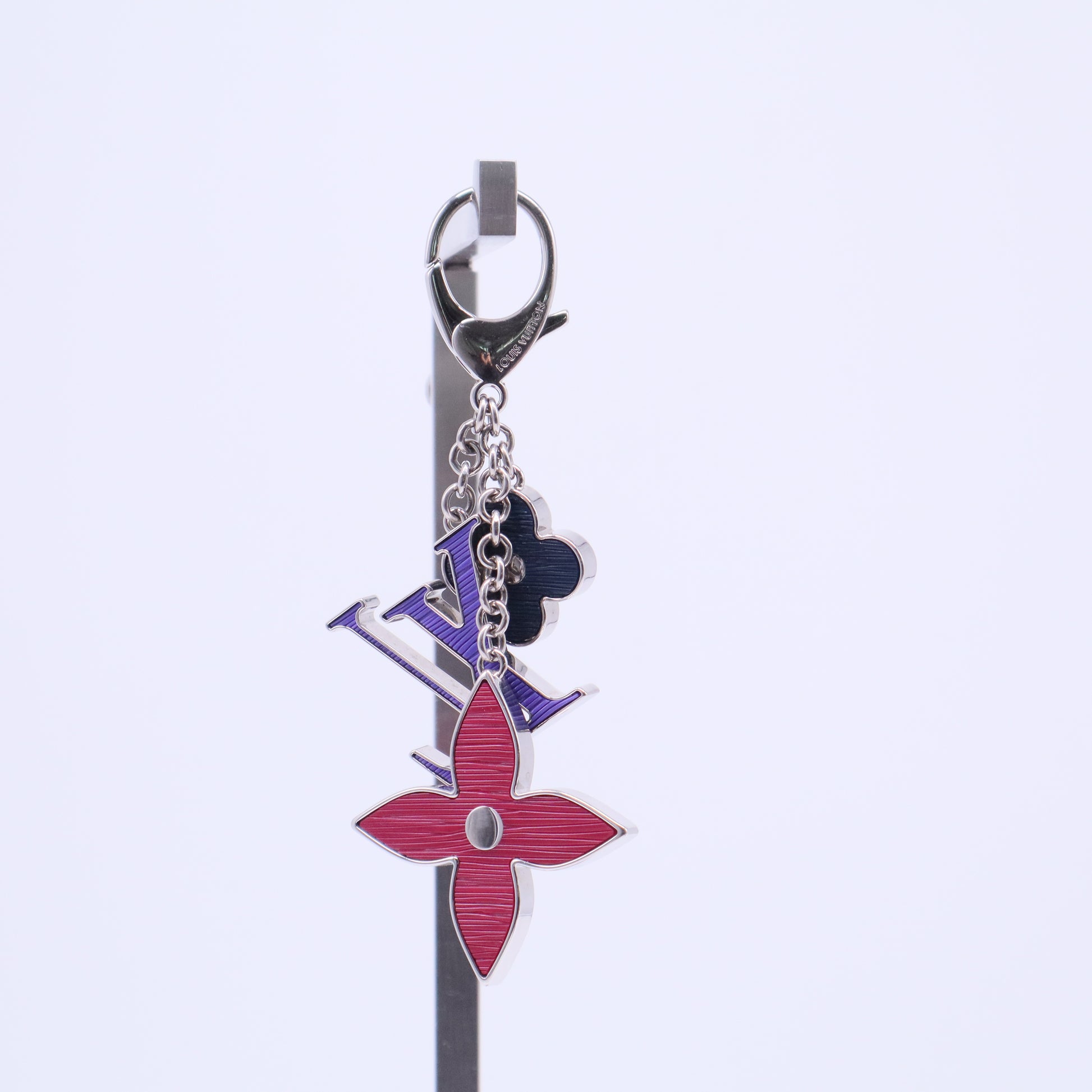 Indigo Fleur d'Epi Key Holder and Bag Charm W20615