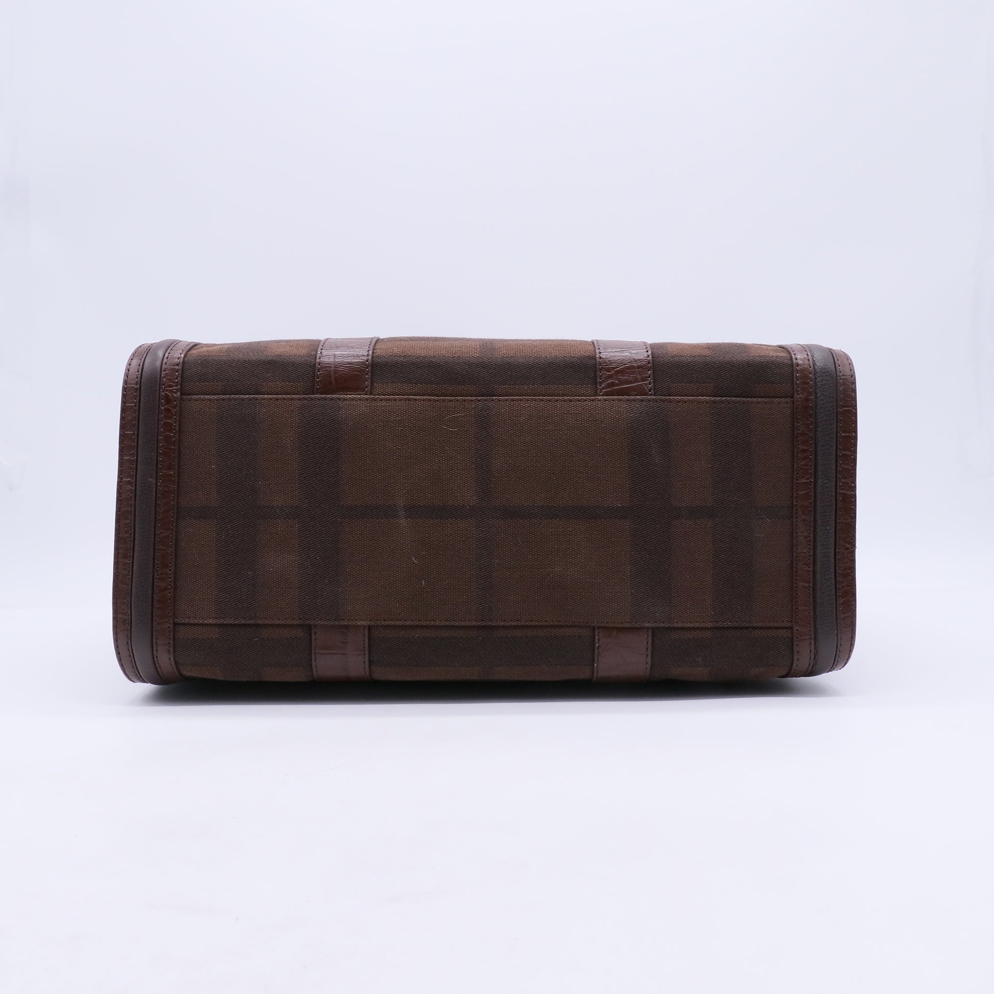 Prorsum Plum Check Jacquard Tweed Medium Barrel Bag B21176