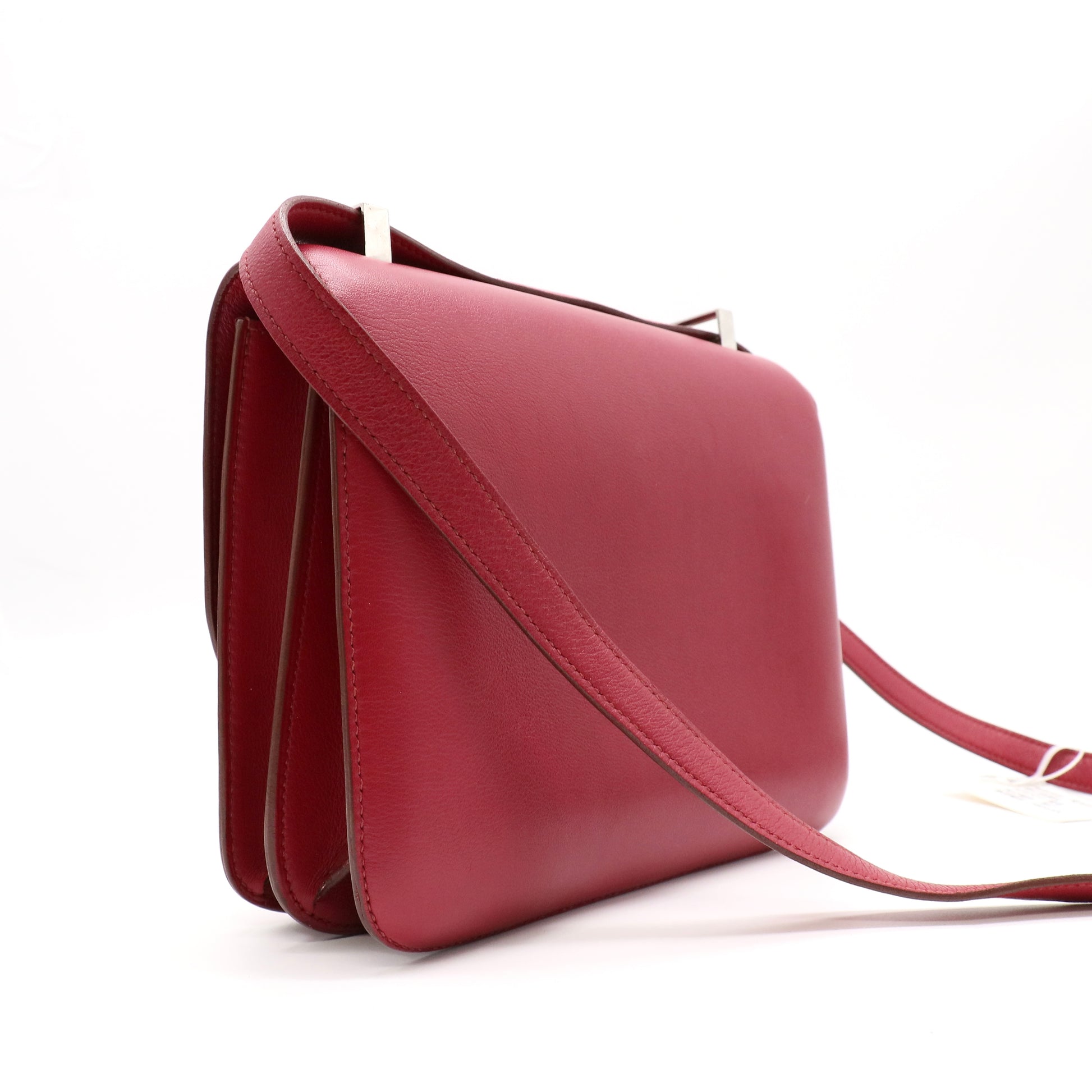 Hermes Rouge H Box Leather Constance Bag twins LDJ4850