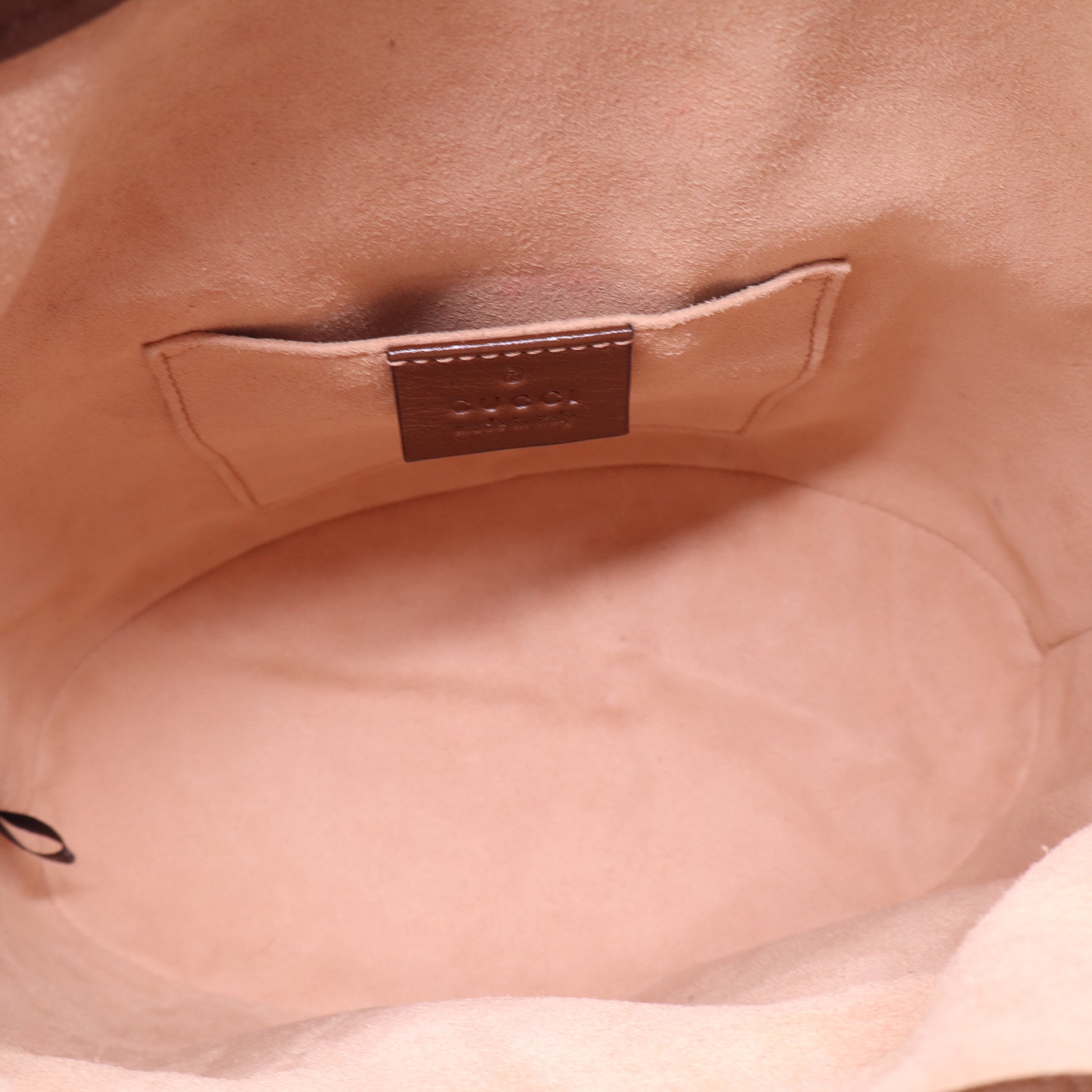 Gucci Horsebit 1955 Bucket Crossbody Bag Leather and GG Canvas Small B21925