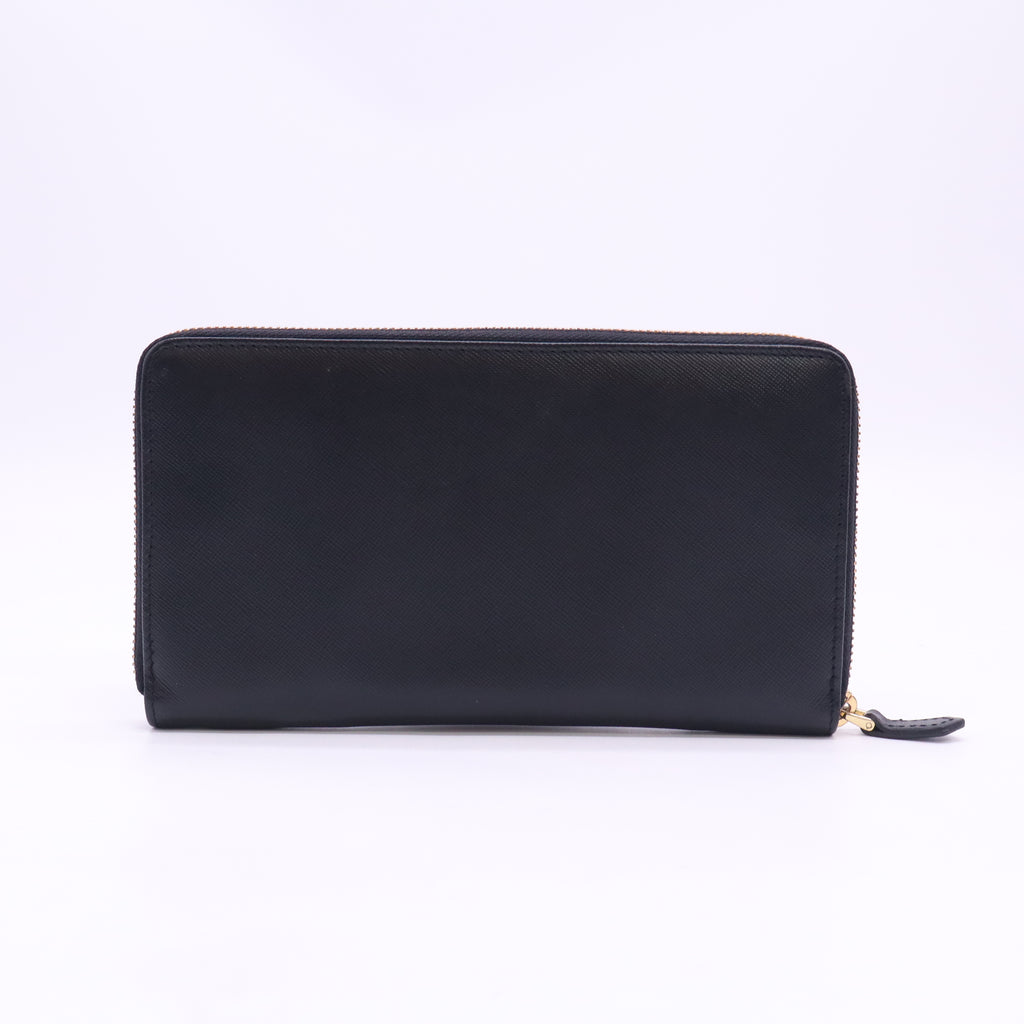 Prada Saffiano Zip-Around Long Wallet W23611