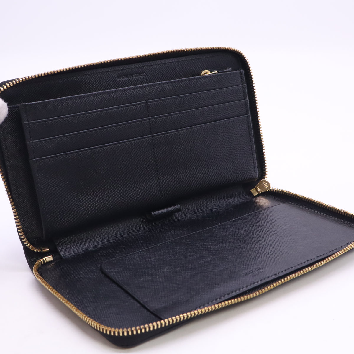 Prada Saffiano Zip-Around Long Wallet W23611