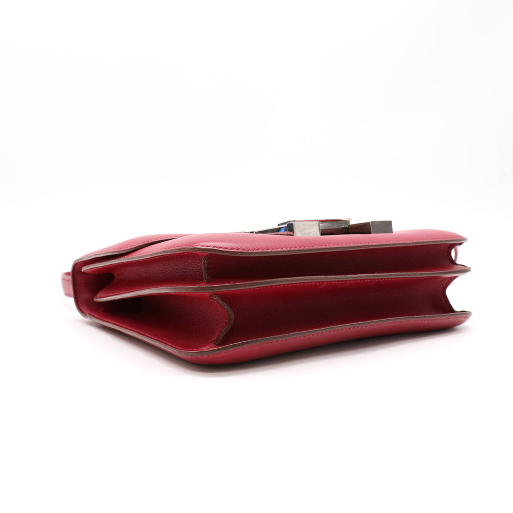 Hermes Rouge H Box Leather Constance Bag twins LDJ4850