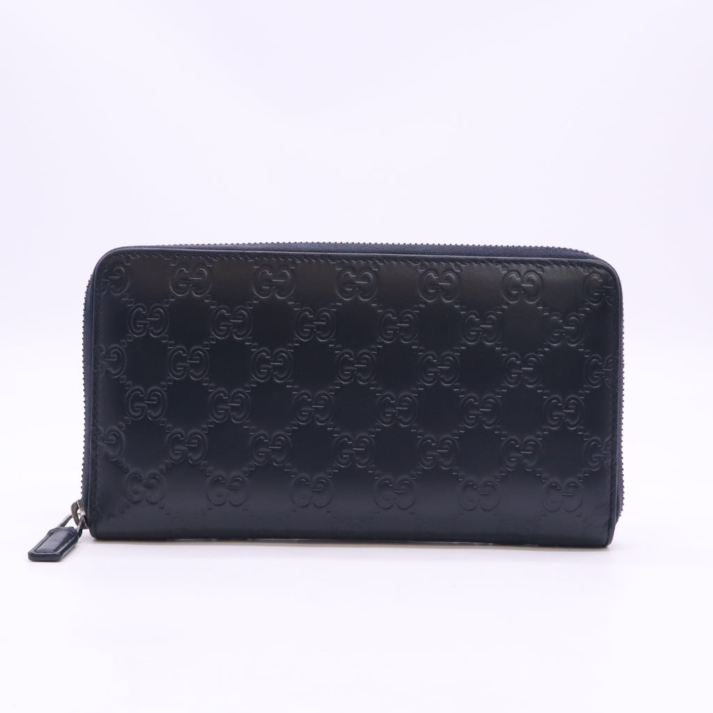 Gucci Guccissima embossed leather zip-around long wallet W23332