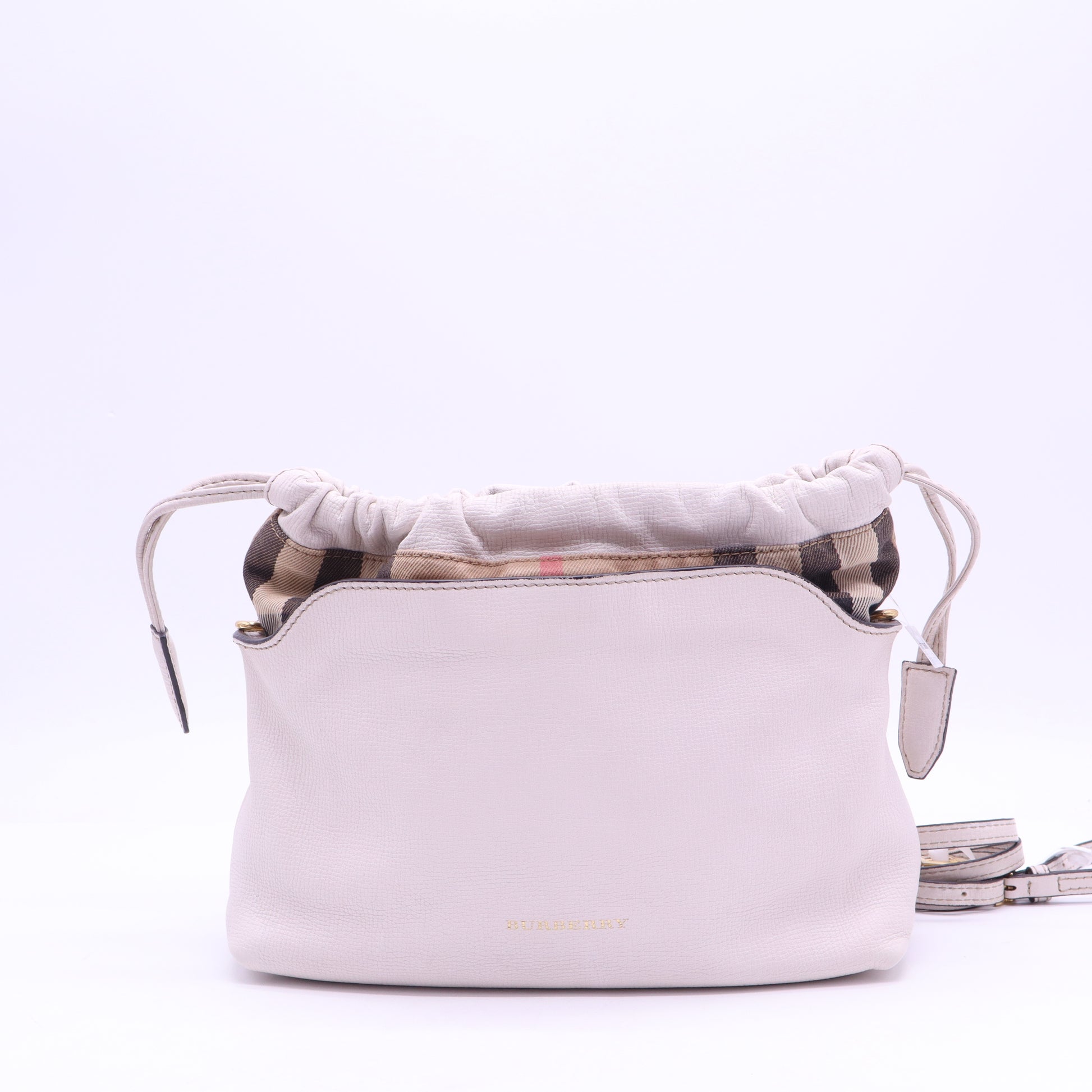Burberry Little Crush Crossbody Bag Leather and House Check Canvas Twins B21887