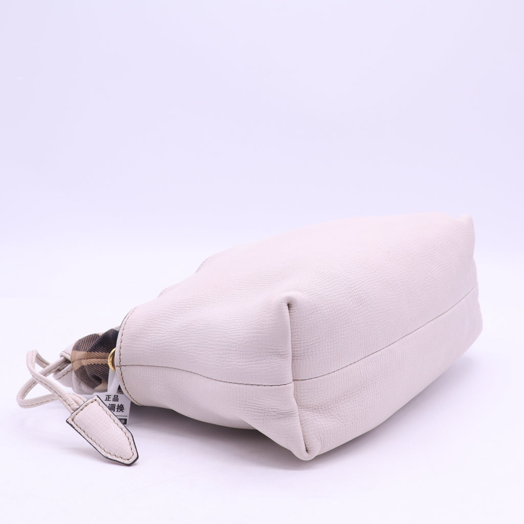 Burberry Little Crush Crossbody Bag Leather and House Check Canvas Twins B21887