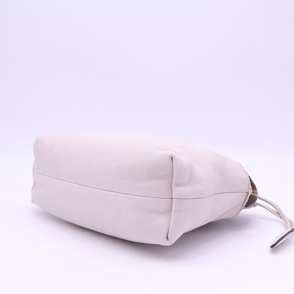 Burberry Little Crush Crossbody Bag Leather and House Check Canvas Twins B21887