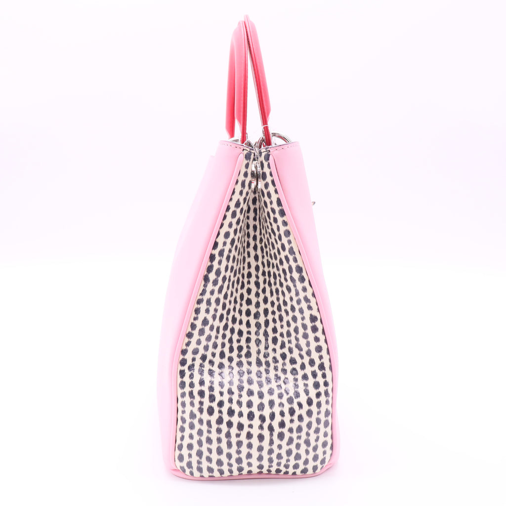 Pink Leather 'Diorissimo' Leather Tote with Strap and Pouch twins