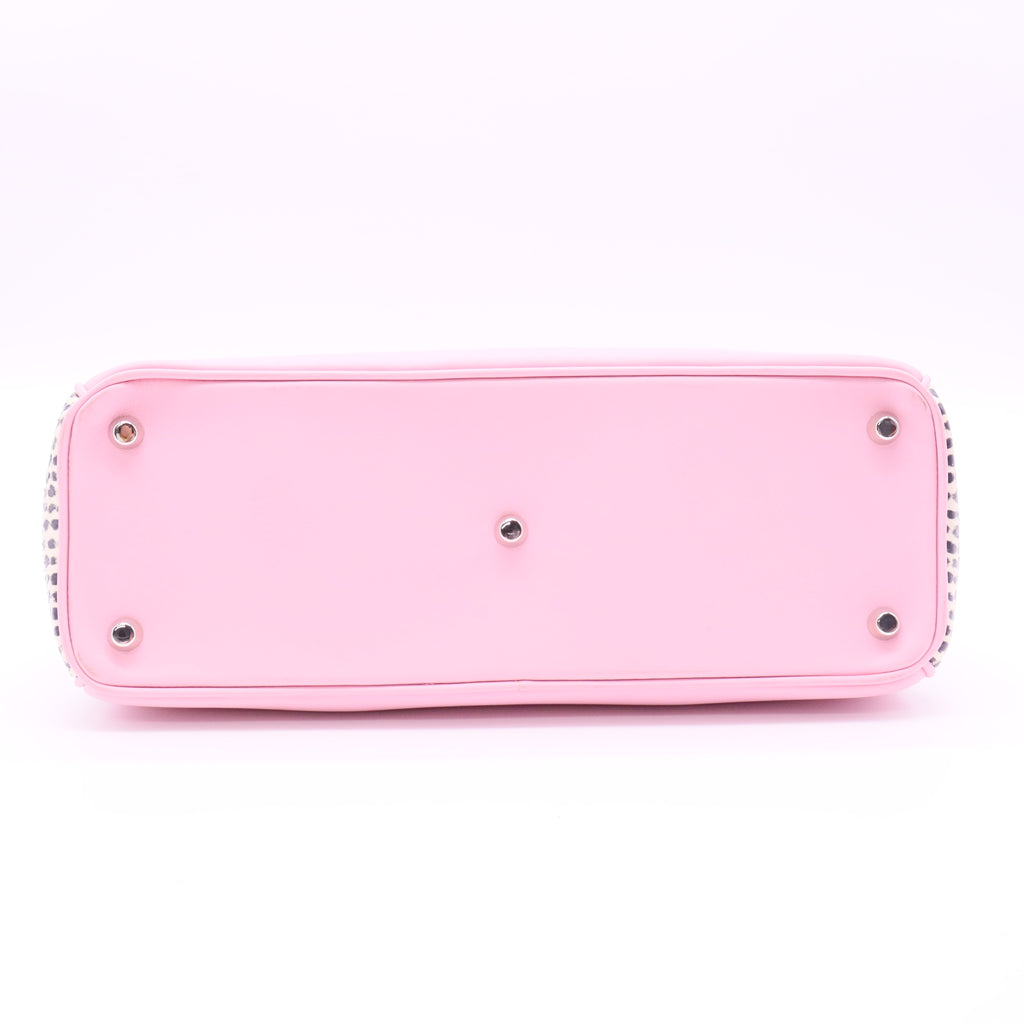 Pink Leather 'Diorissimo' Leather Tote with Strap and Pouch twins