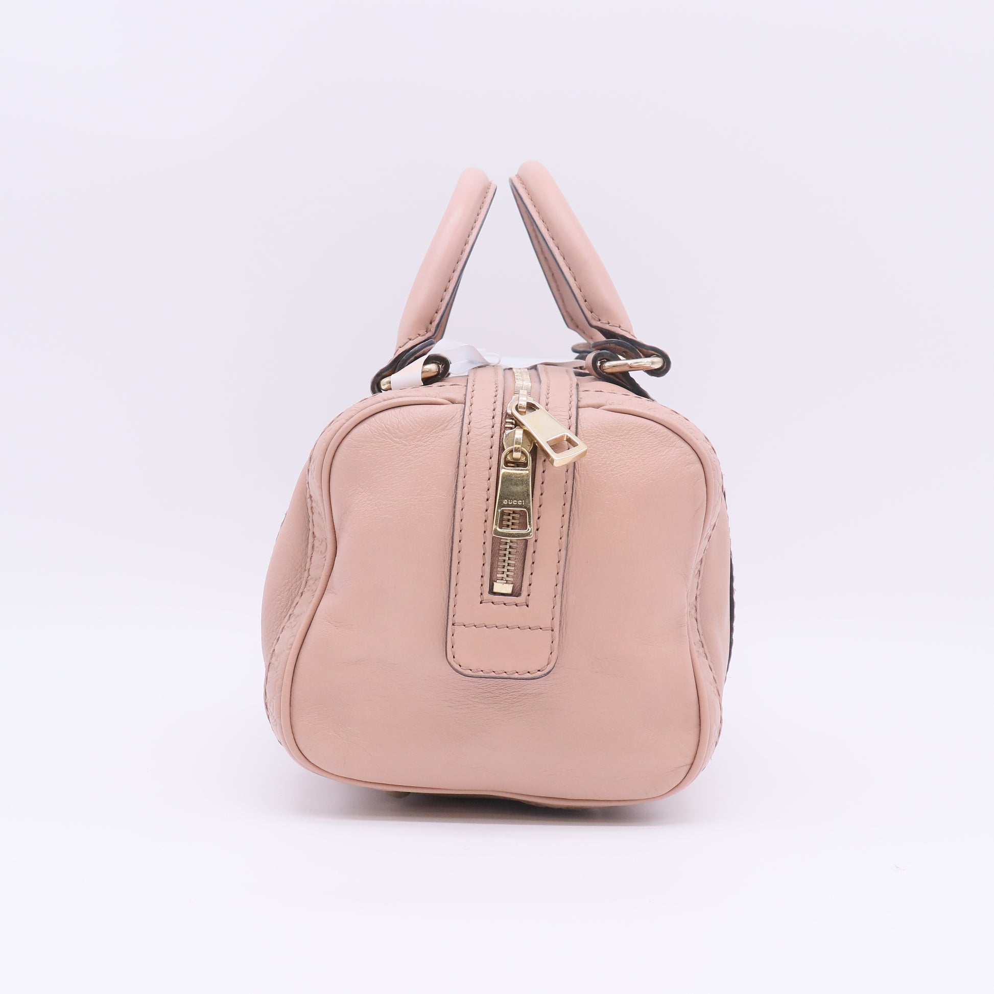 Beige Leather and Guccissima Trim Medium Joy Boston Bag B23663
