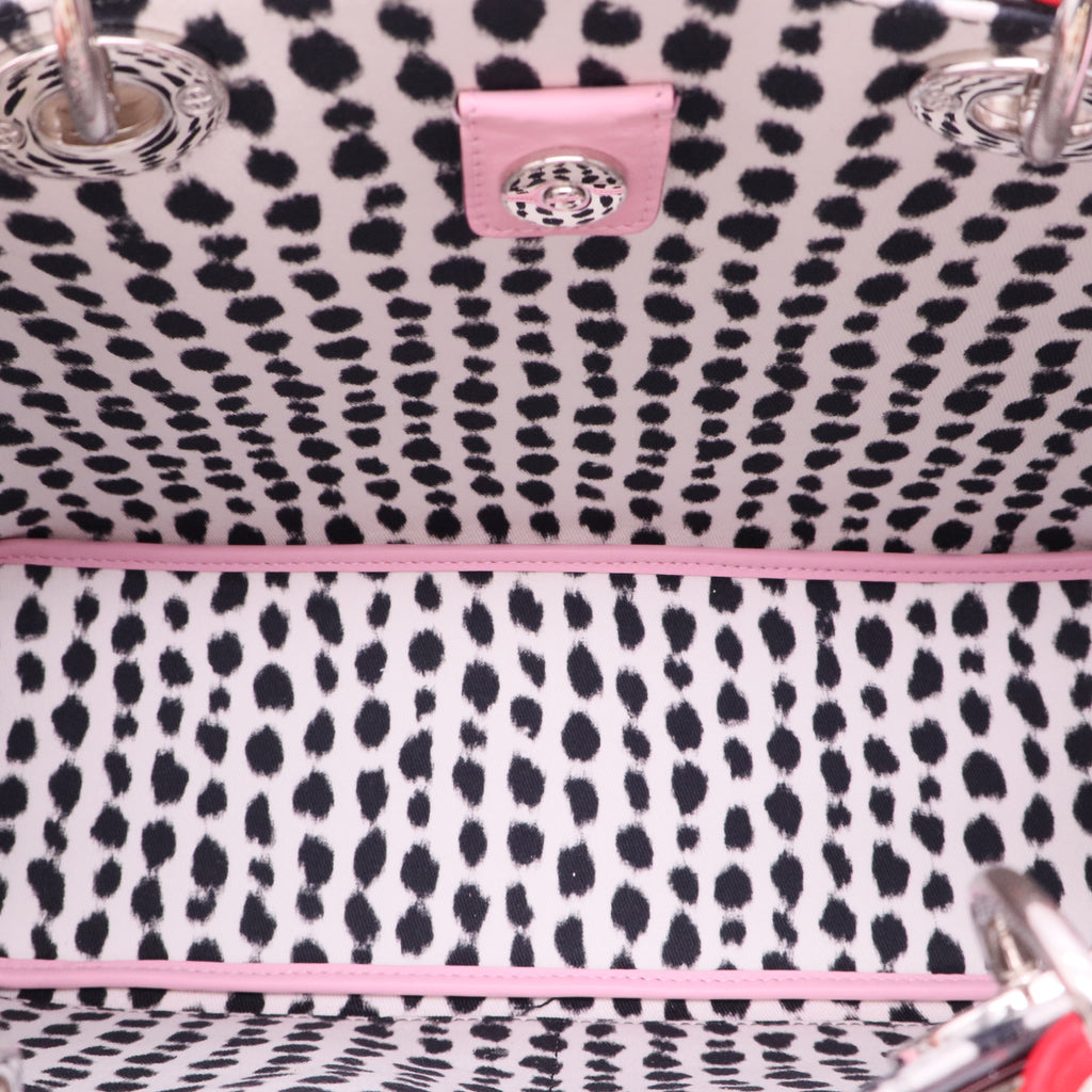 Pink Leather 'Diorissimo' Leather Tote with Strap and Pouch twins