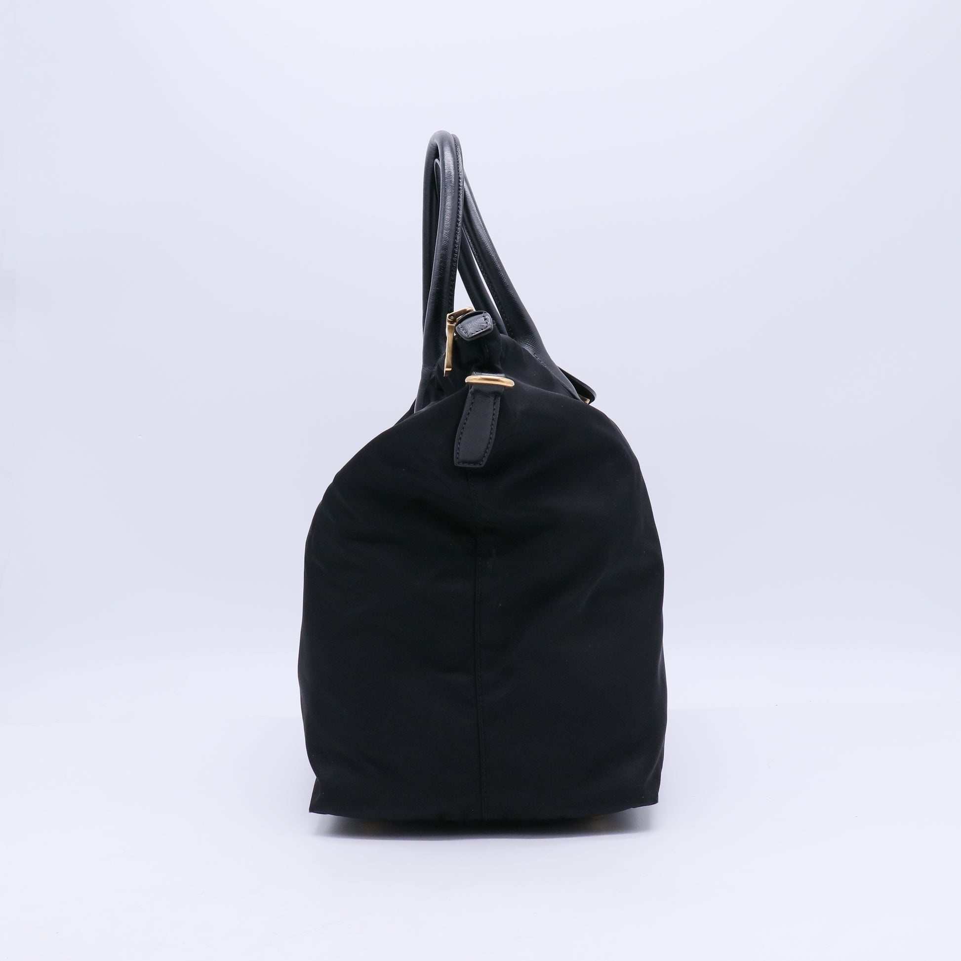Saffiano Trimmed Tessuto Tote w/ Strap B20484