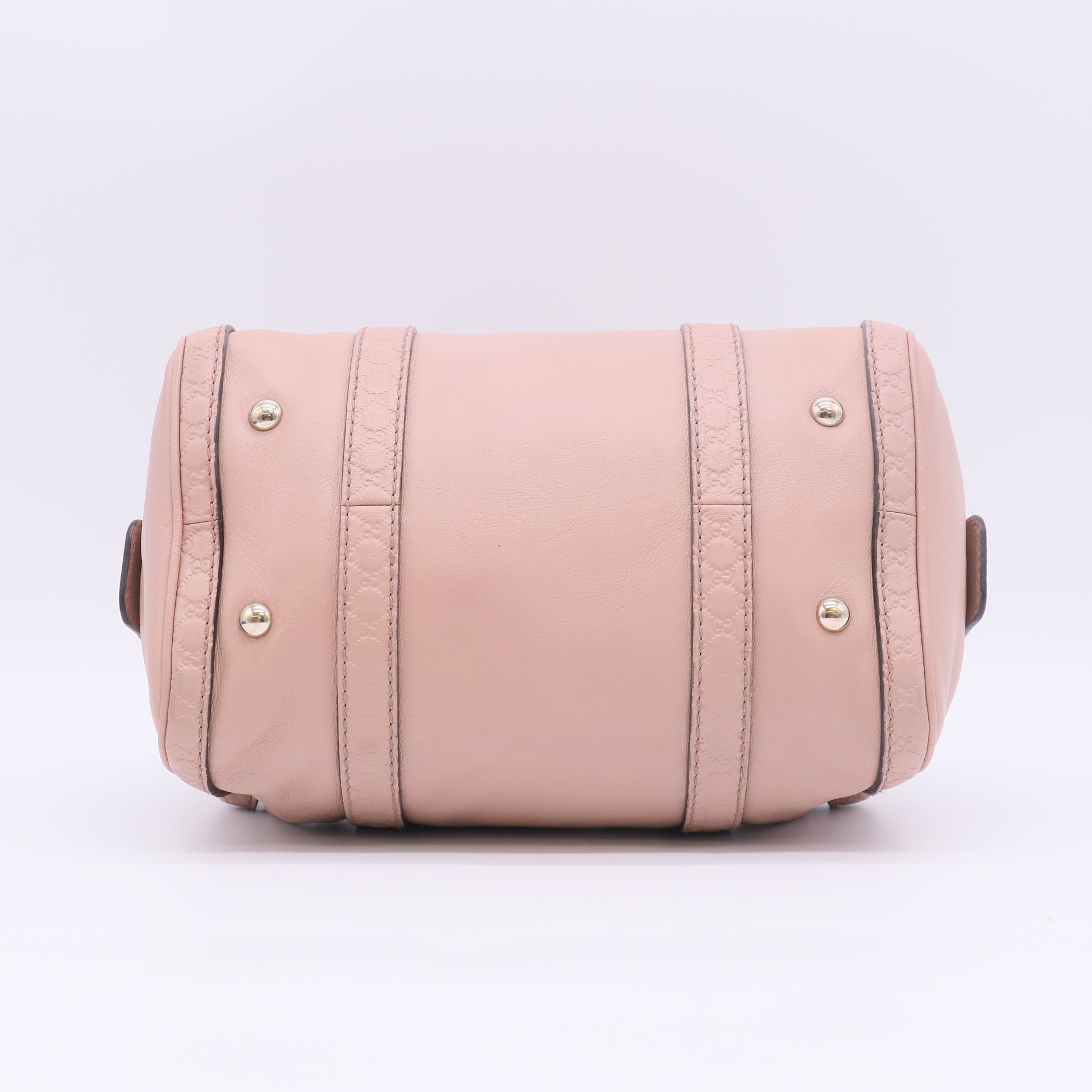 Beige Leather and Guccissima Trim Medium Joy Boston Bag B23663