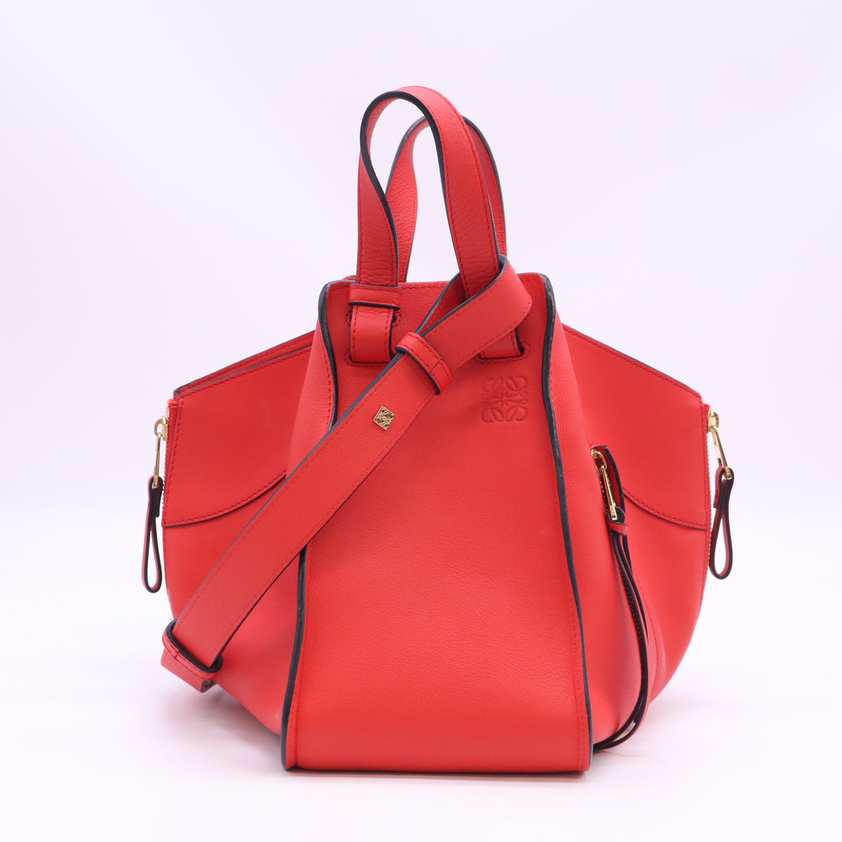 Loewe Calfskin Small Hammock Shoulder Bag Scarlet Red B24515