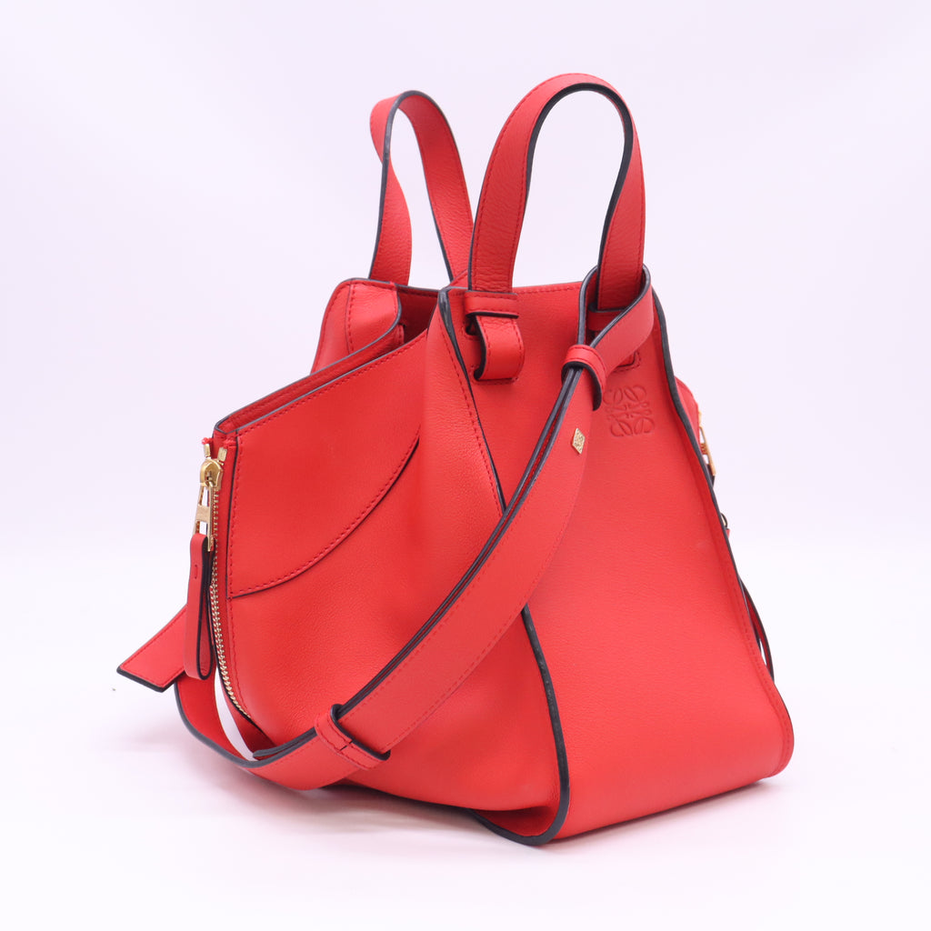 Loewe Calfskin Small Hammock Shoulder Bag Scarlet Red B24515