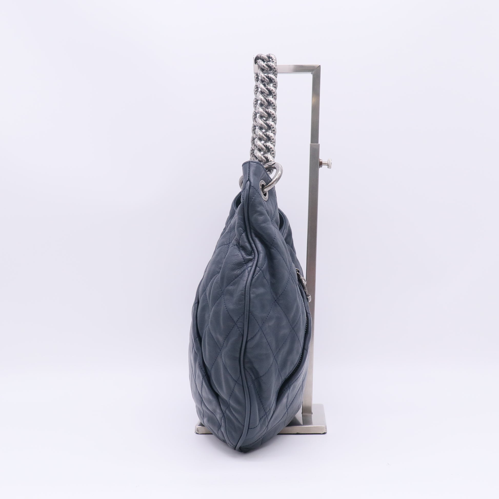 Chanel Calfskin Quilted Coco Pleats Hobo Bag B23650