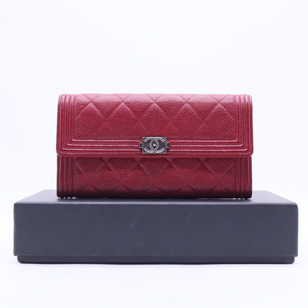 Caviar Boy Chanel Long Flap Wallet W20200