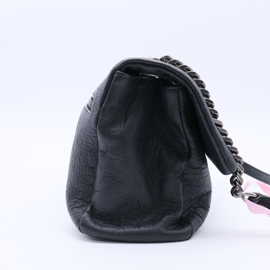 West Hollywood Shoulder Bag Crocodile Embossed Leather Medium Twins