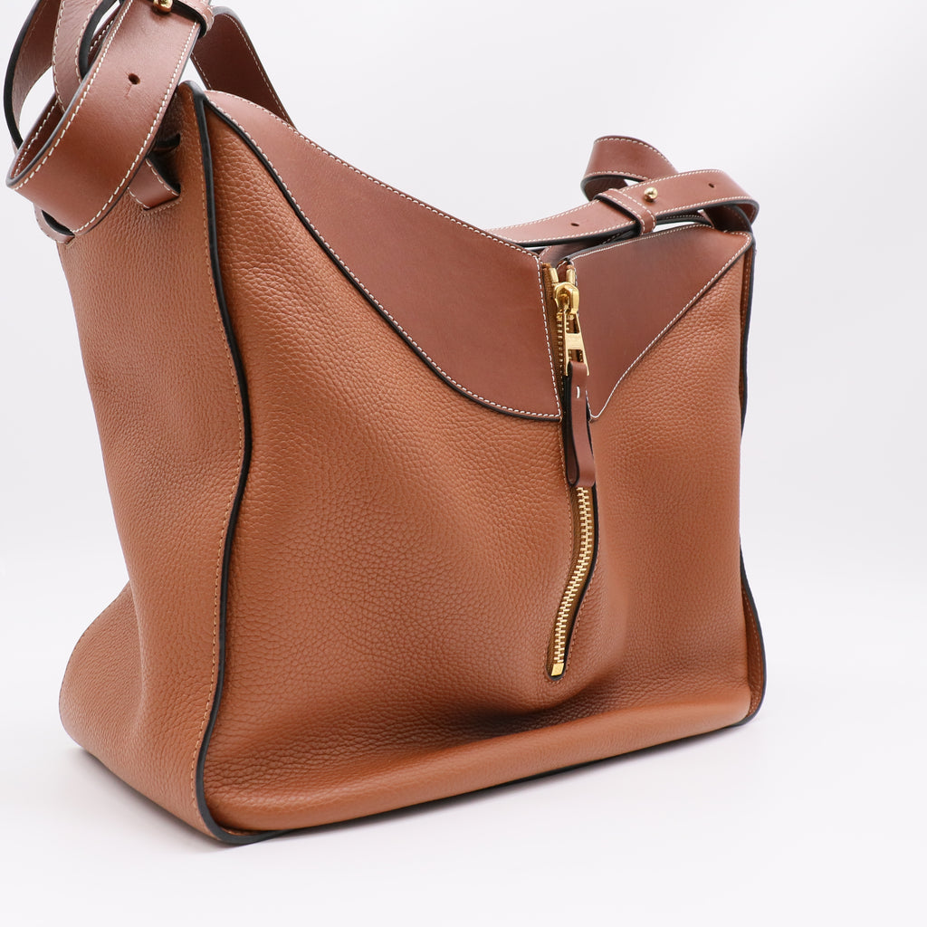 Loewe Tan Calfskin Leather Small Hammock Bag twins B22996