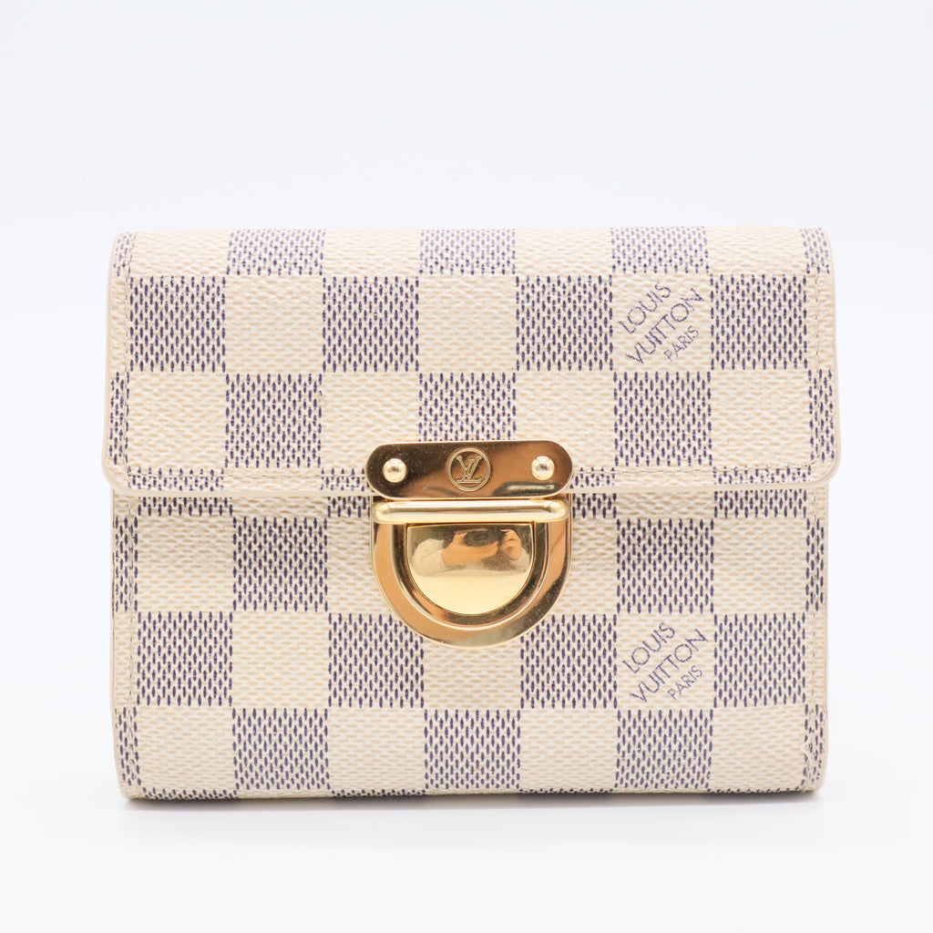 Damier Azur Pattern Coated Canvas Koala Wallet