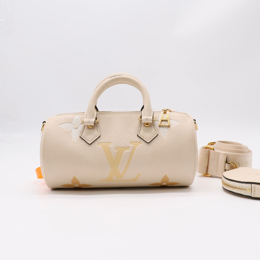 Louis Vuitton Giant By The Pool Papillon BB Empreinte Monogram  Cream Saffron twins LDZ236