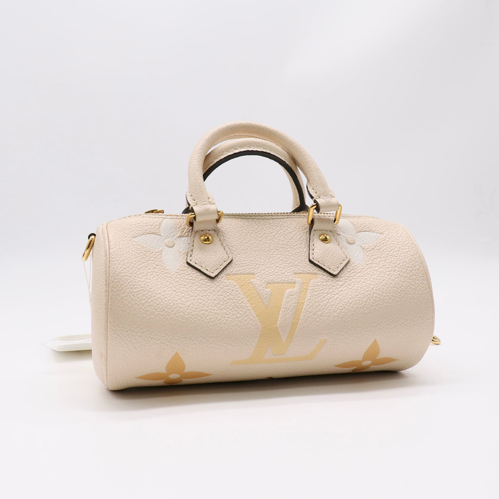 Louis Vuitton Giant By The Pool Papillon BB Empreinte Monogram  Cream Saffron twins LDZ236