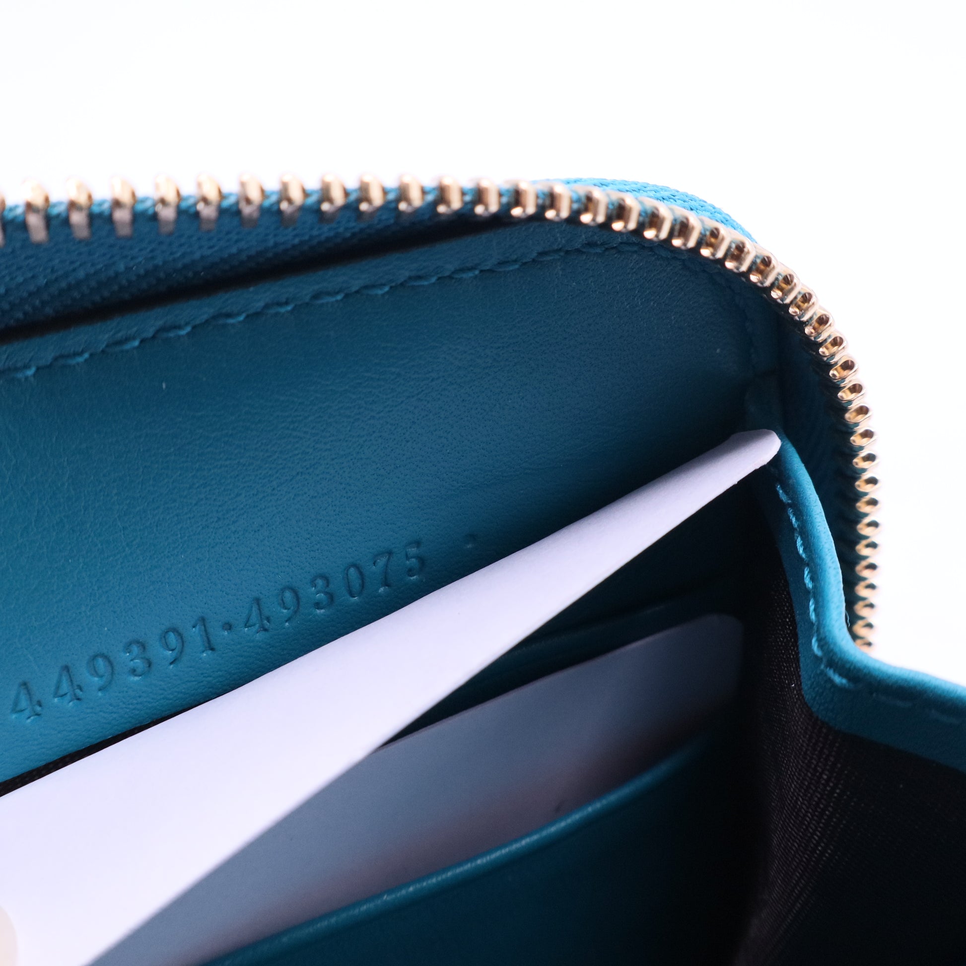 Microguccissima Zip Around Wallet Deep Cobalt W20198