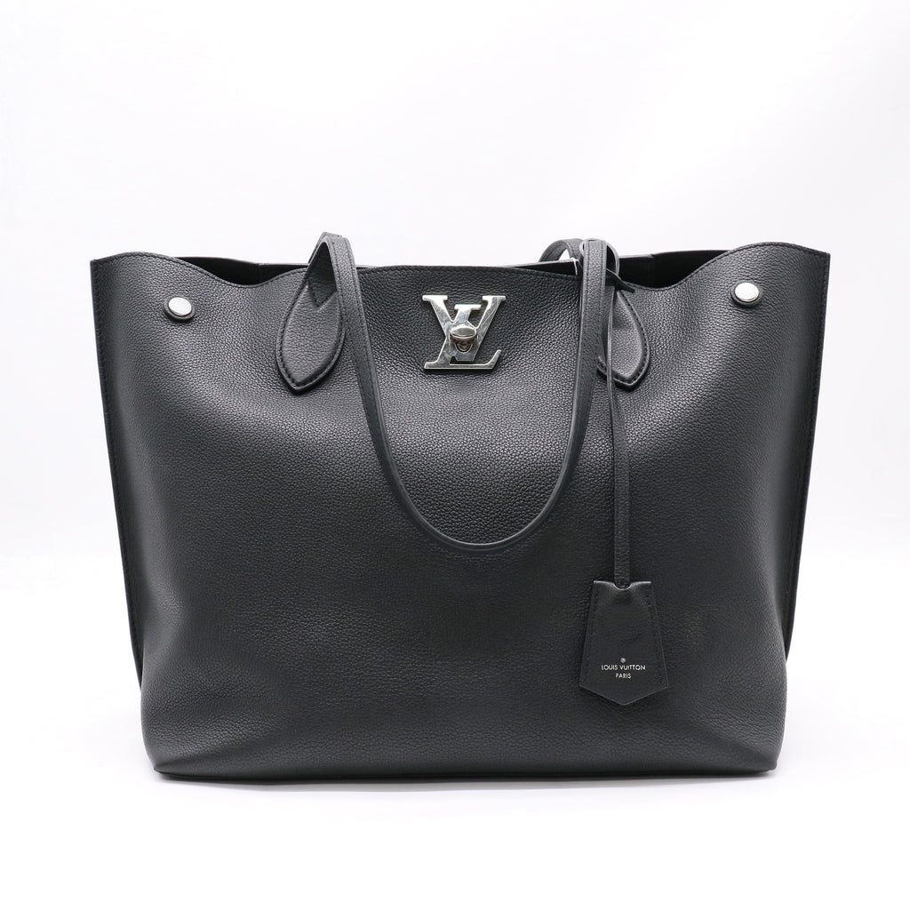 Louis Vuitton Calfskin Lockme Go Tote Black twins LDZ234
