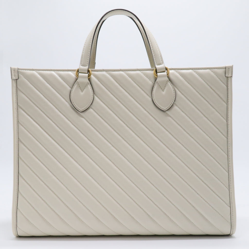 Azalea Calfskin Matelasse Diagonal GG Marmont Tote Bag