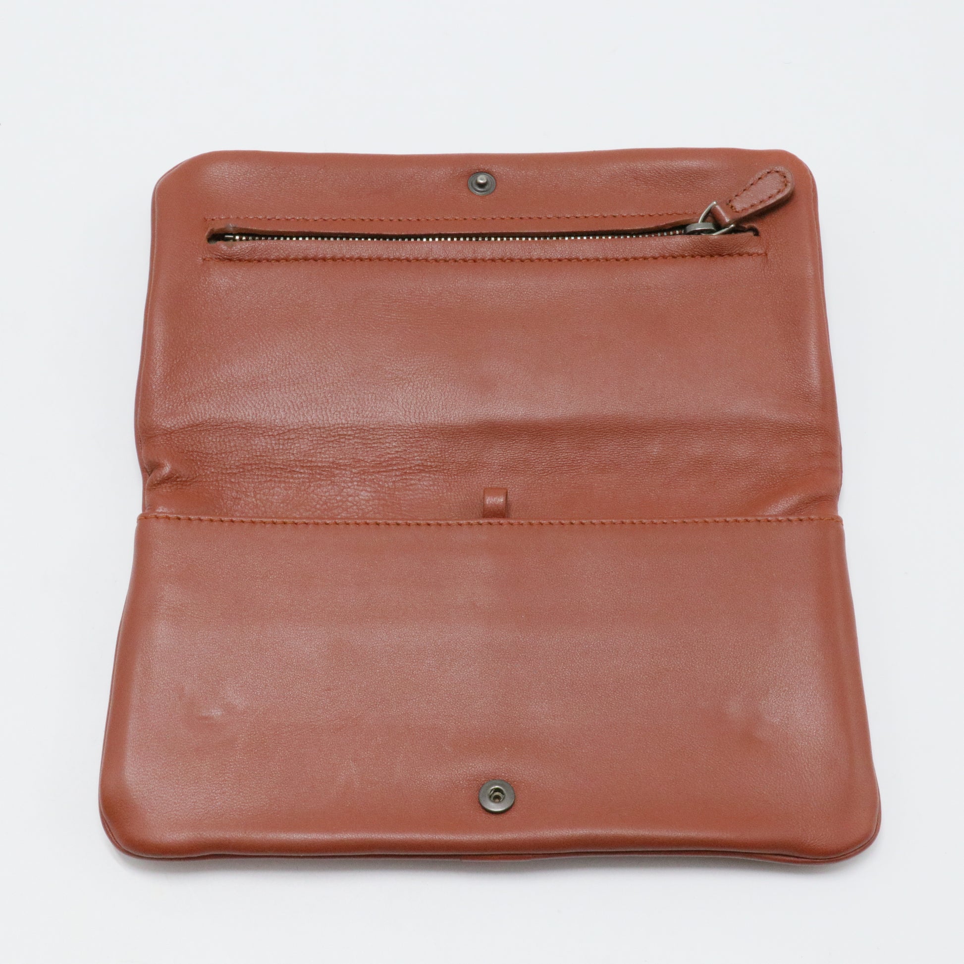 Intrecciato Weave Leather Continental Wallet