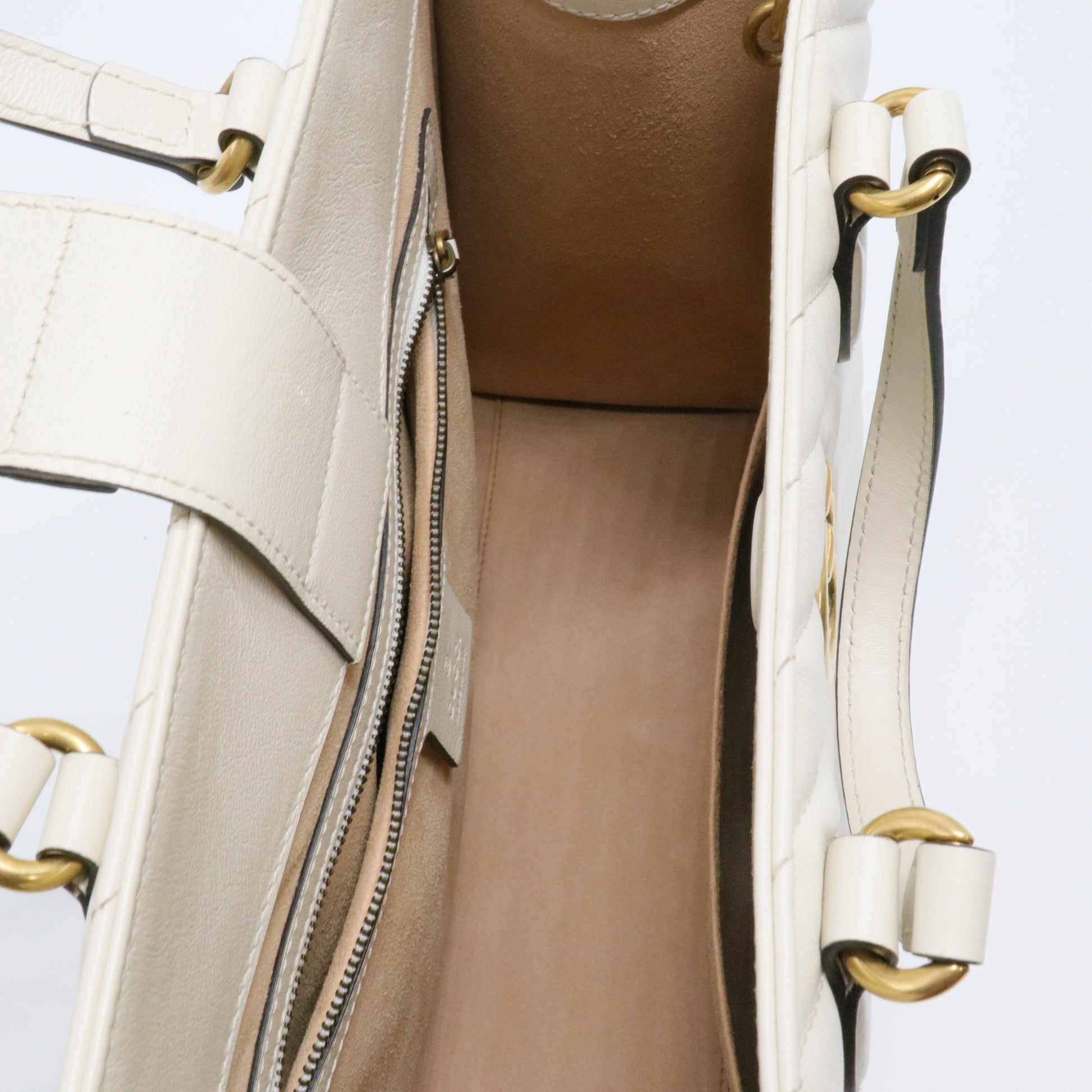 Azalea Calfskin Matelasse Diagonal GG Marmont Tote Bag