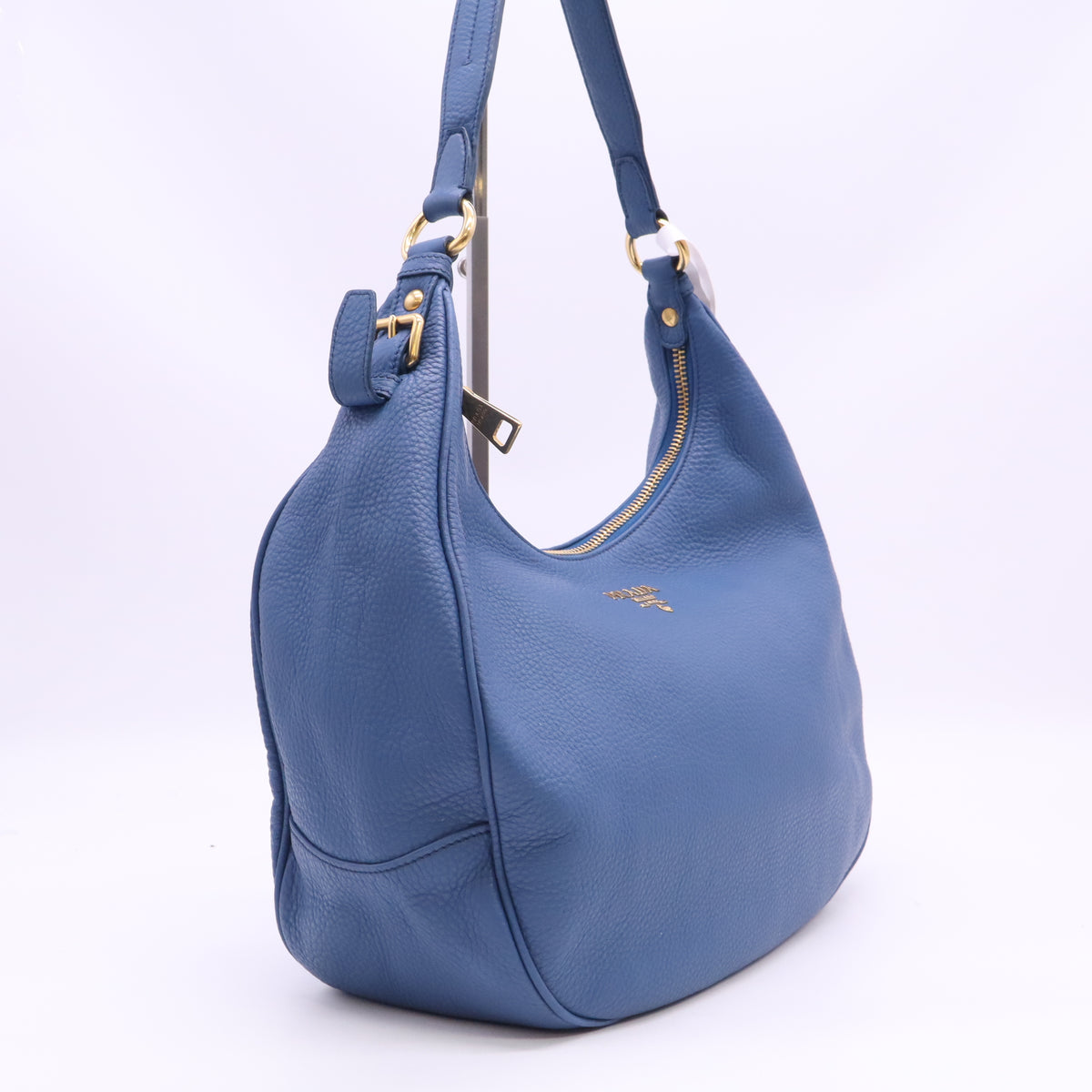 Prada Vitello Daino Hobo Cobalto B24648