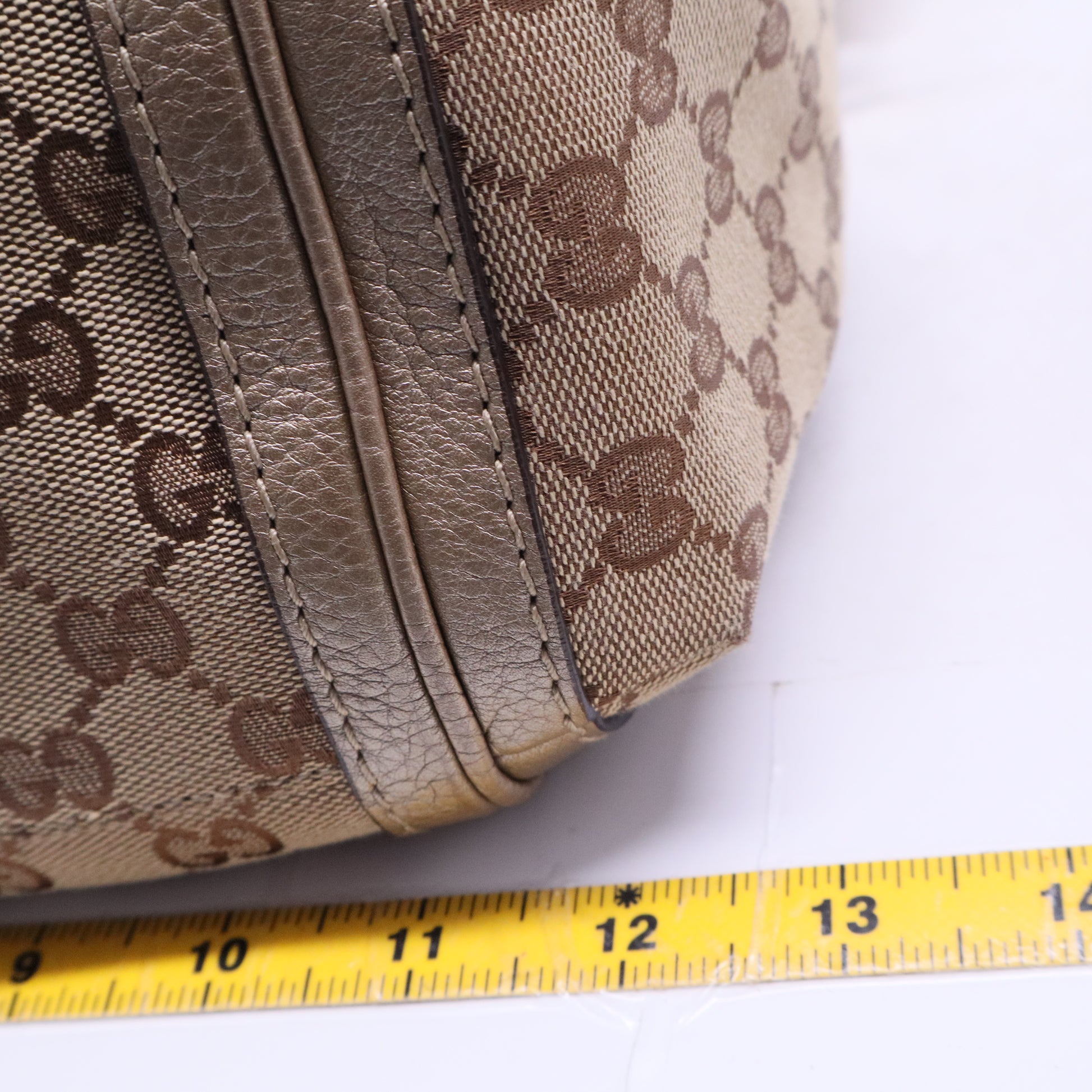 Monogram Calfskin Medium Bella Flap Bag Beige Ebony Champagne B20738