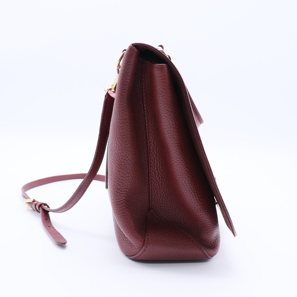 Bordeaux Taurillon Leather Volta Bag Twins