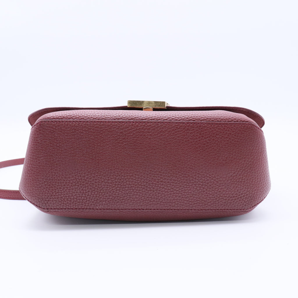 Bordeaux Taurillon Leather Volta Bag Twins
