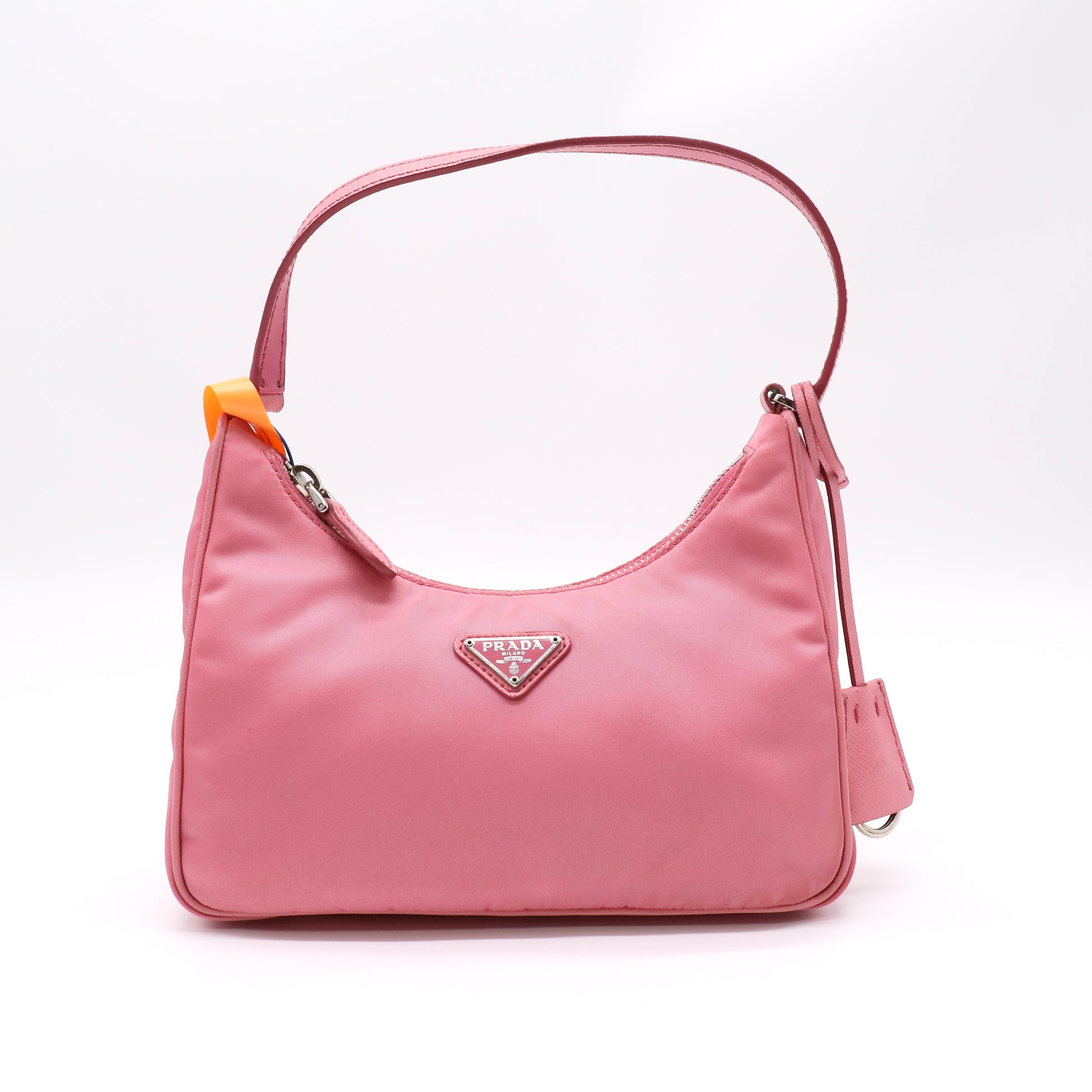 Prada Tessuto Nylon Saffiano Mini Re-Edition 2005 Bag Begonia twins LDZ232