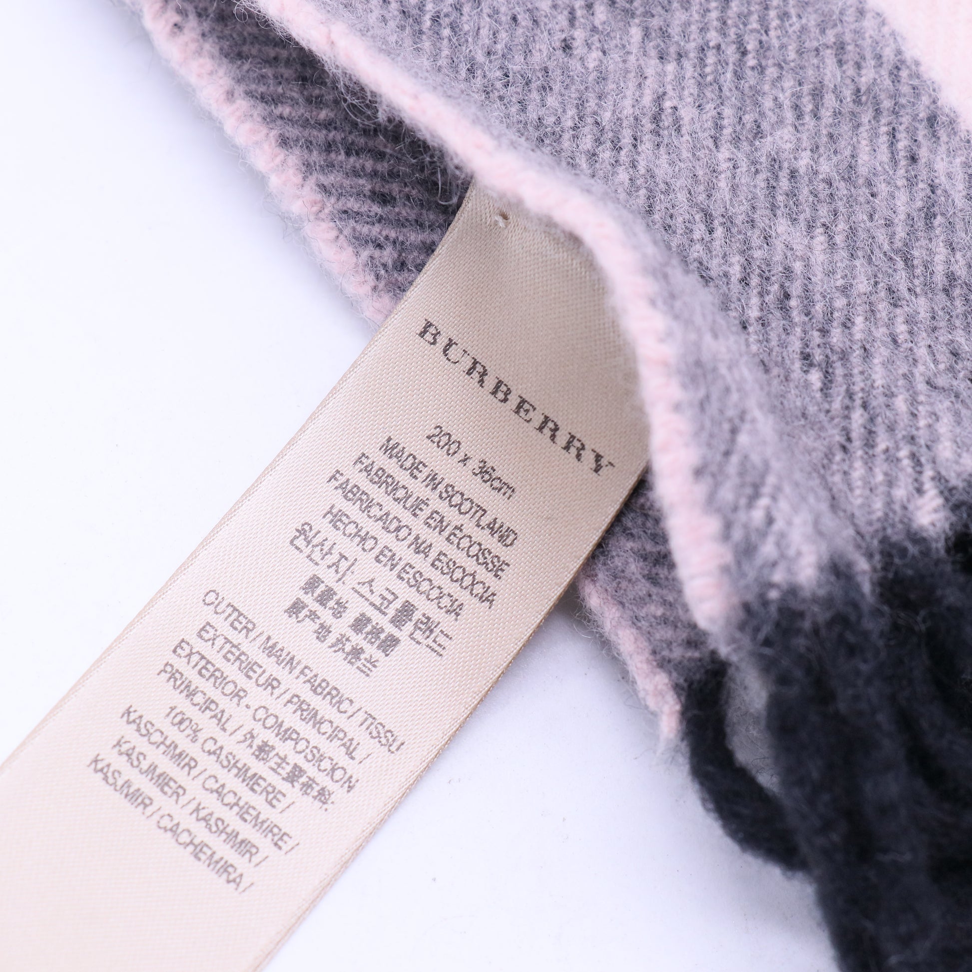 Cashmere Check Scarf W20172