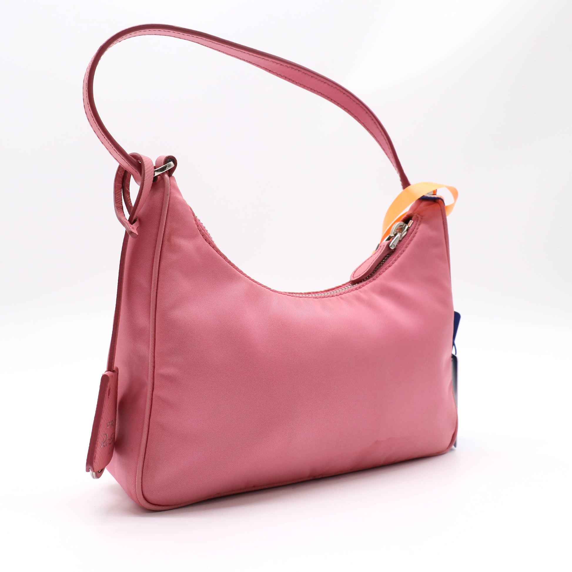 Prada Tessuto Nylon Saffiano Mini Re-Edition 2005 Bag Begonia twins LDZ232