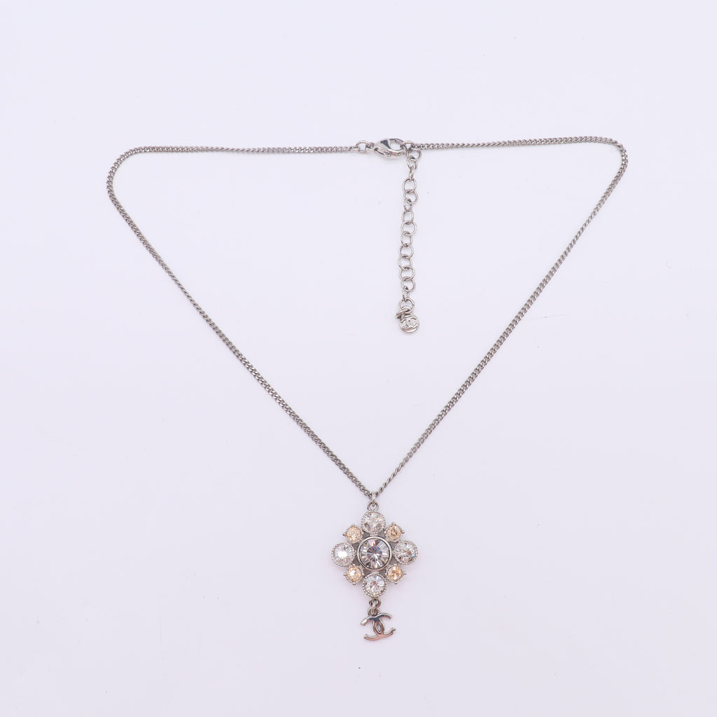 Chanel Maltese Cross Rhinestone Pendant Necklace W22918