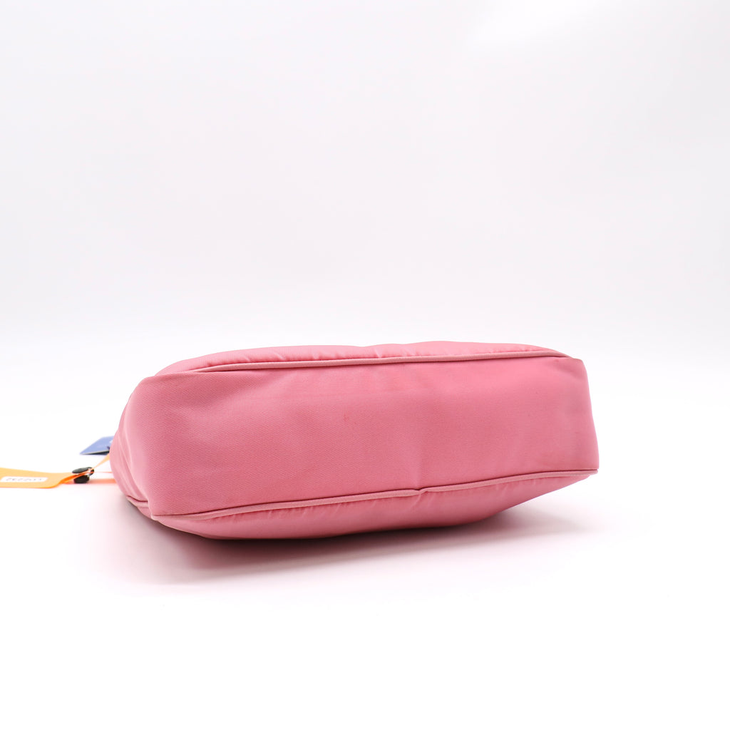 Prada Tessuto Nylon Saffiano Mini Re-Edition 2005 Bag Begonia twins LDZ232