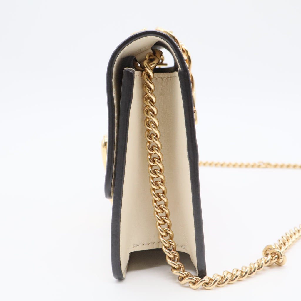 Calfskin Web Medium Sylvie Top Handle Bag White