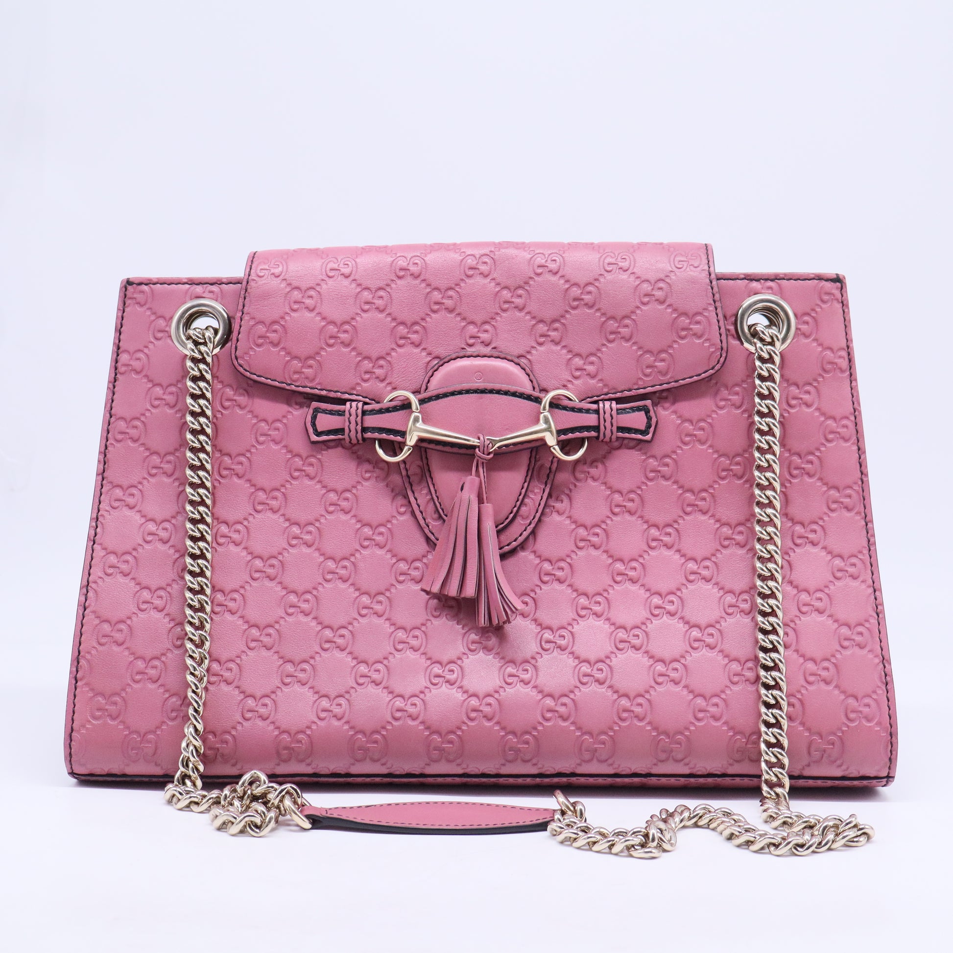 Emily Chain Flap Shoulder Bag Guccissima Leather Large B20655