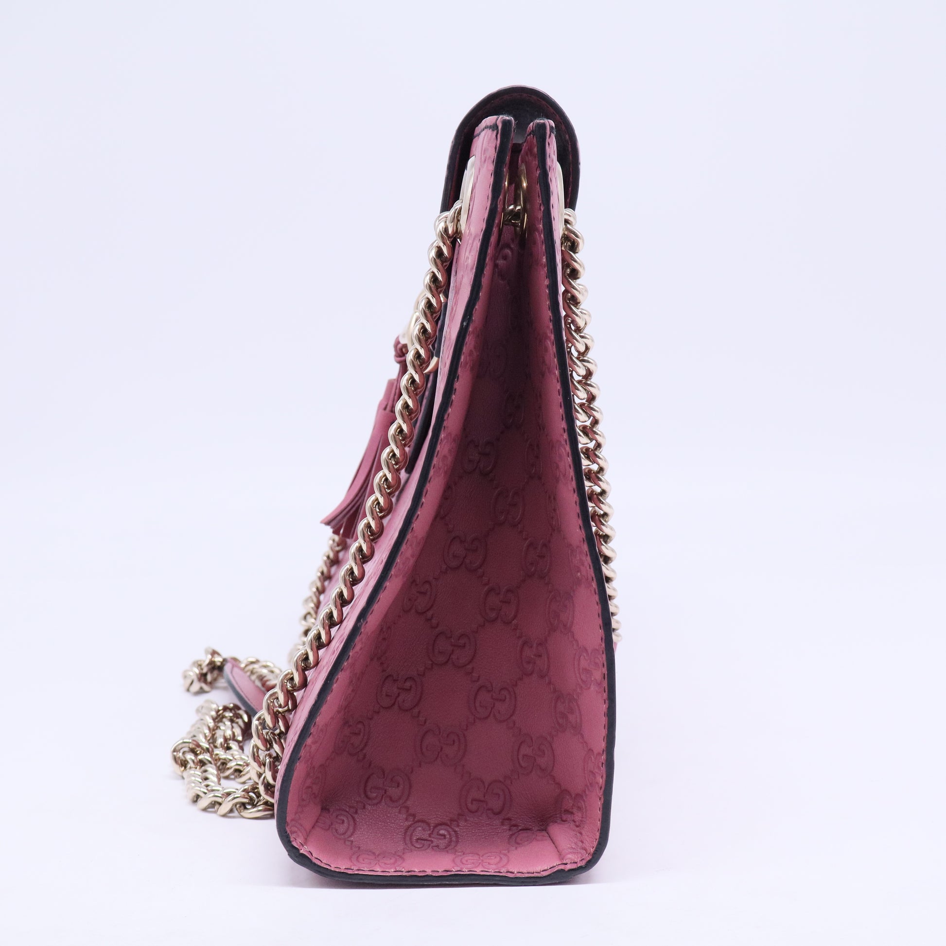 Emily Chain Flap Shoulder Bag Guccissima Leather Large B20655