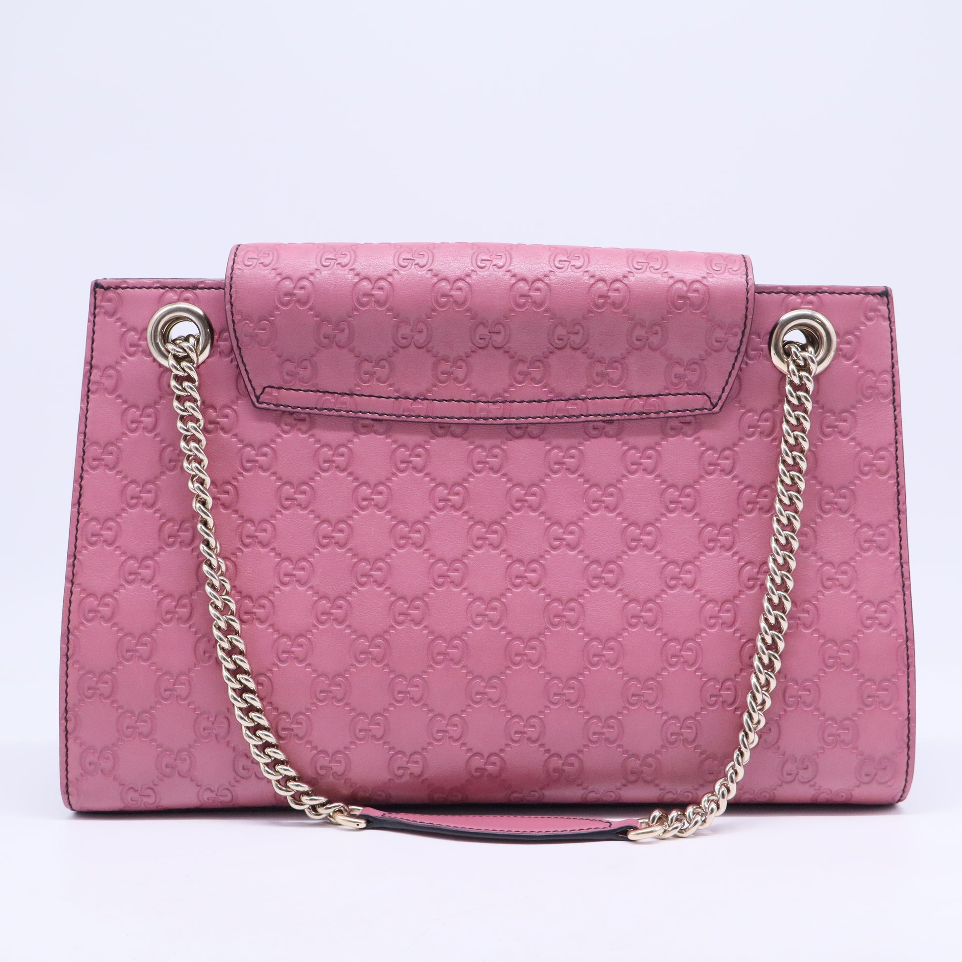 Emily Chain Flap Shoulder Bag Guccissima Leather Large B20655