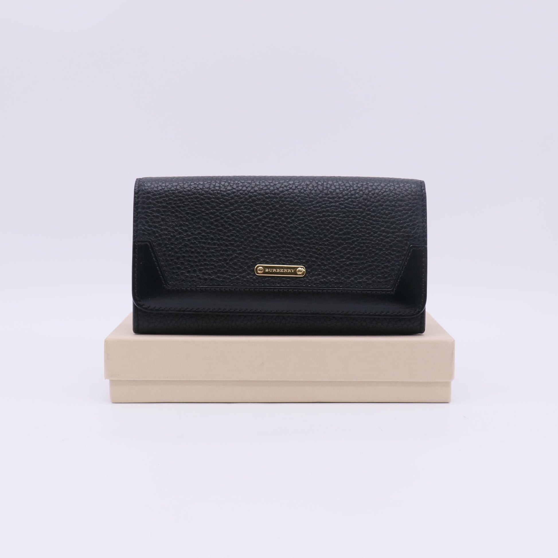 Burberry Grained Calfskin Leather Continental Wallet W22873